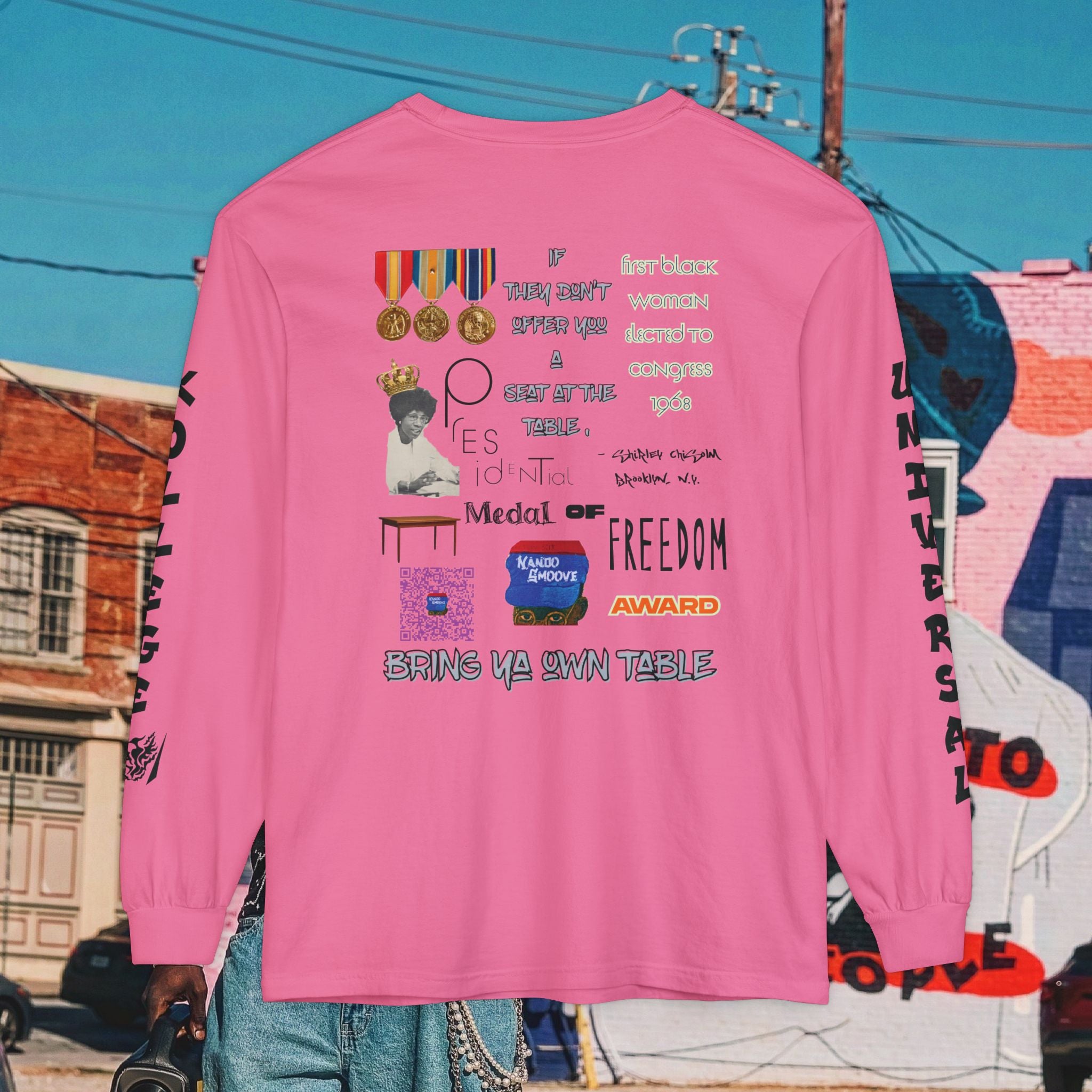 Shirley Chisholm Unisex Garment-dyed Long Sleeve T-Shirt