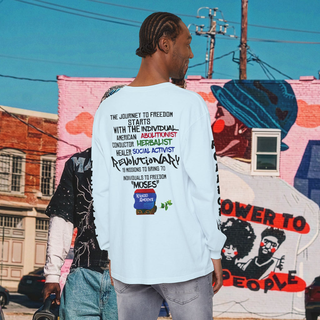 Harriet Tubman Unisex Garment-dyed Long Sleeve “MinTee” Shirt