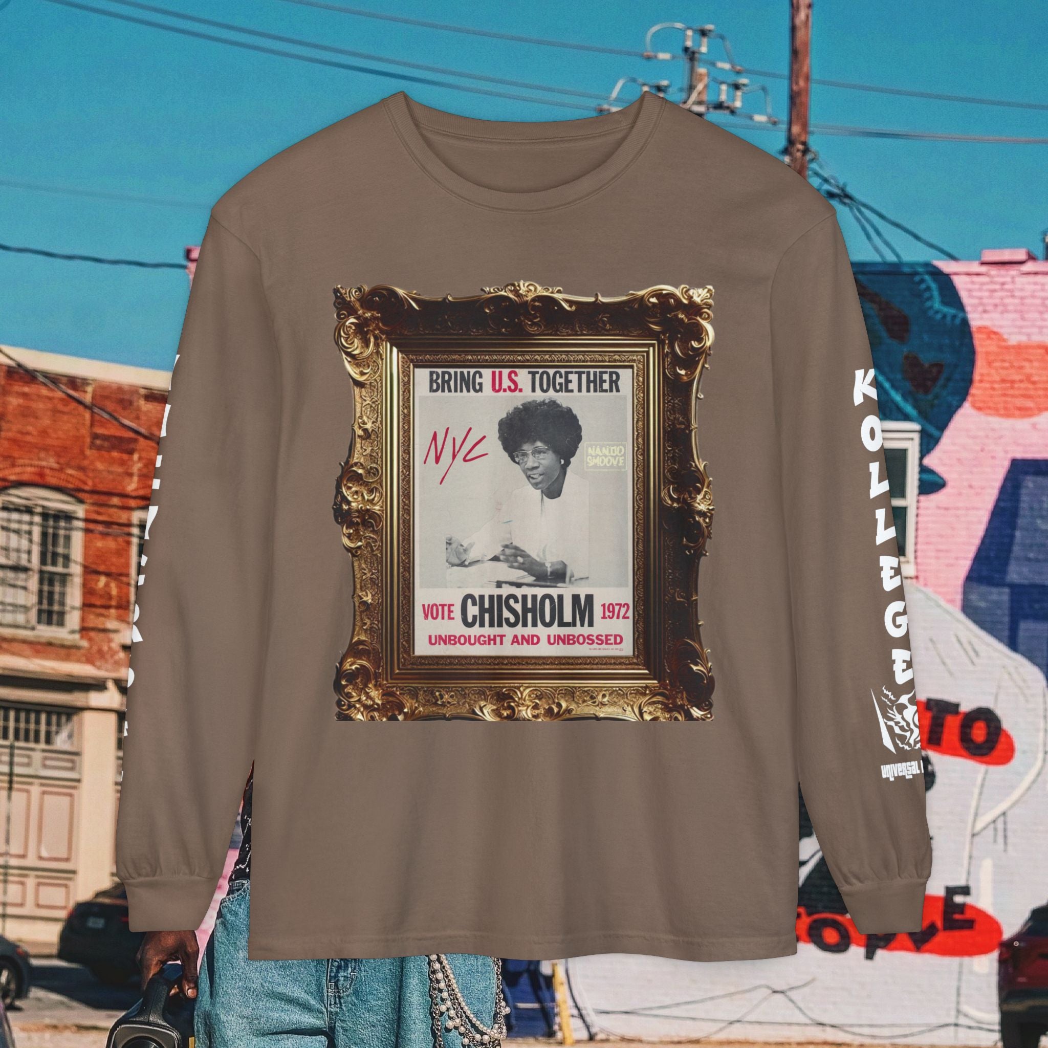 Shirley Chisholm Unisex Garment-dyed Long Sleeve T-Shirt