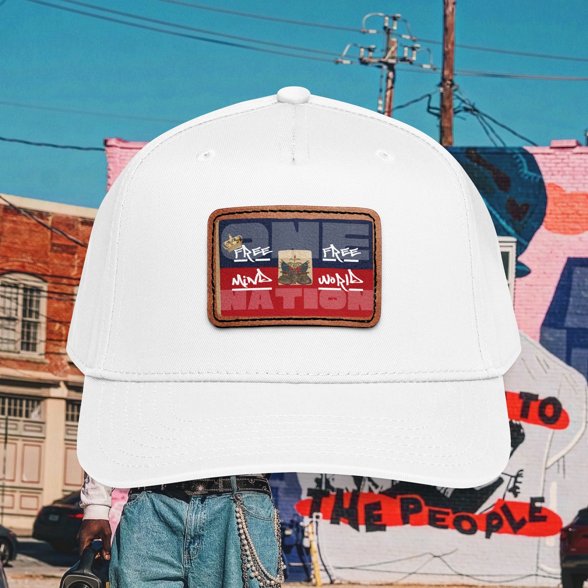 Sa Ka Fete “ONE NATION” Baseball Cap with Leather Patch
