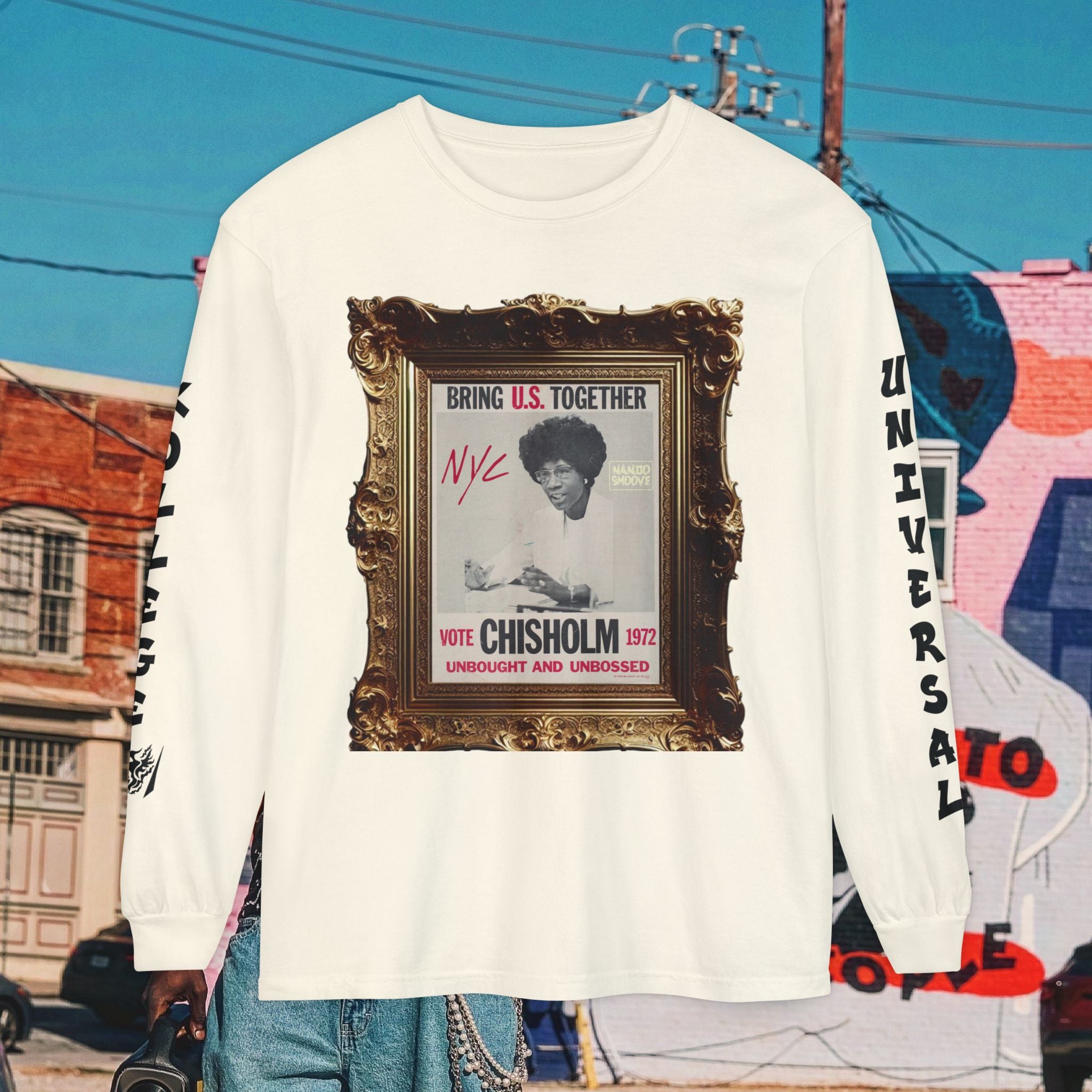 Shirley Chisholm Unisex Garment-dyed Long Sleeve T-Shirt