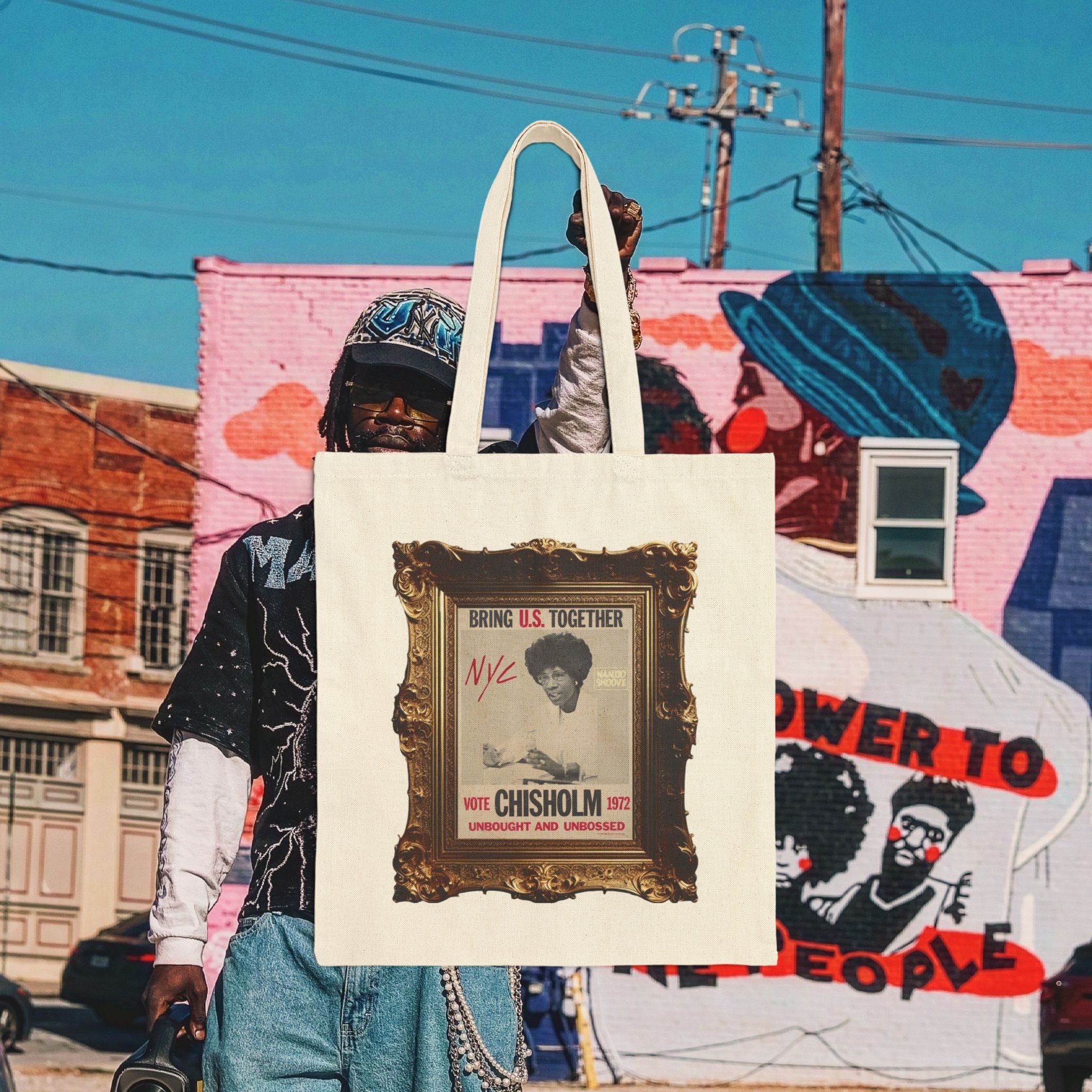 Shirley Chisholm Cotton Canvas Tote Bag