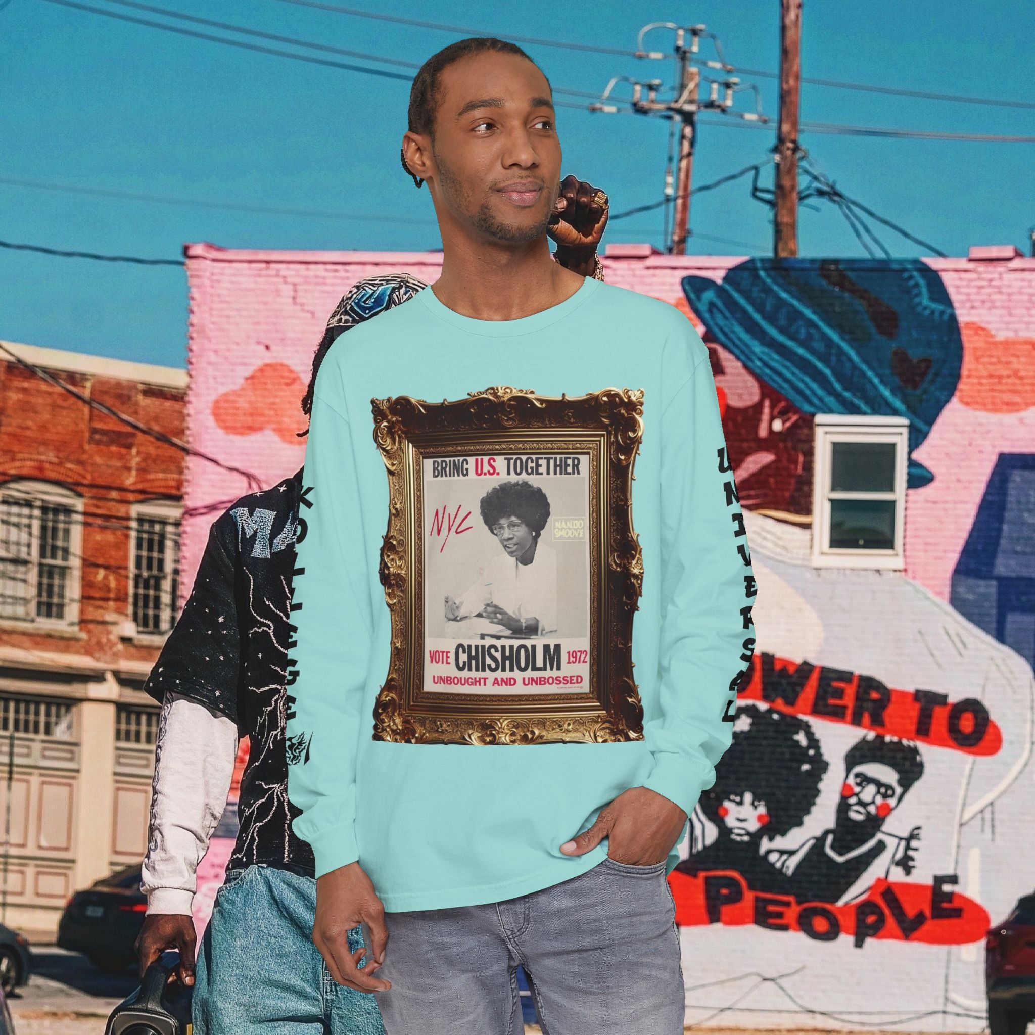 Shirley Chisholm Unisex Garment-dyed Long Sleeve T-Shirt