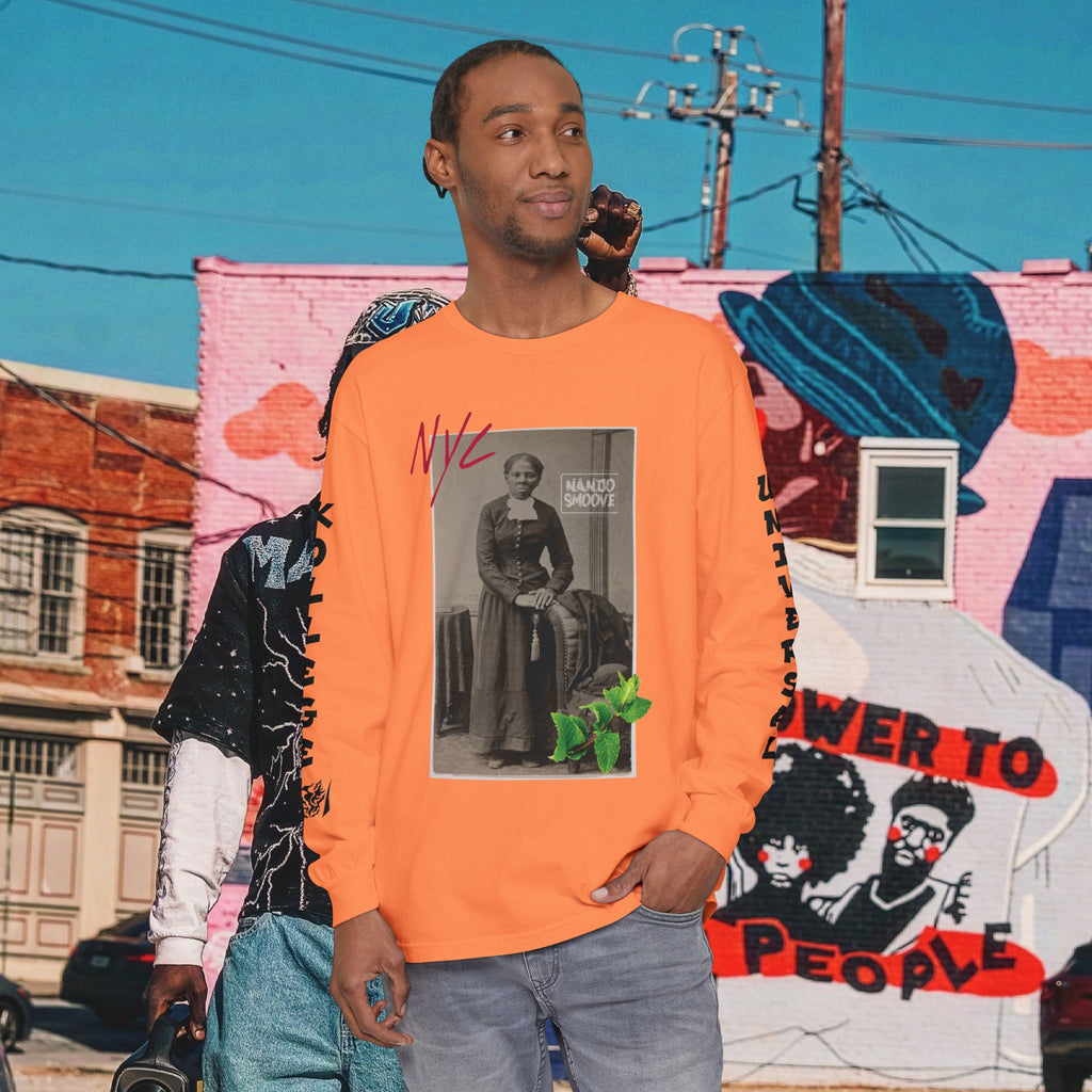 Harriet Tubman Unisex Garment-dyed Long Sleeve “MinTee” Shirt