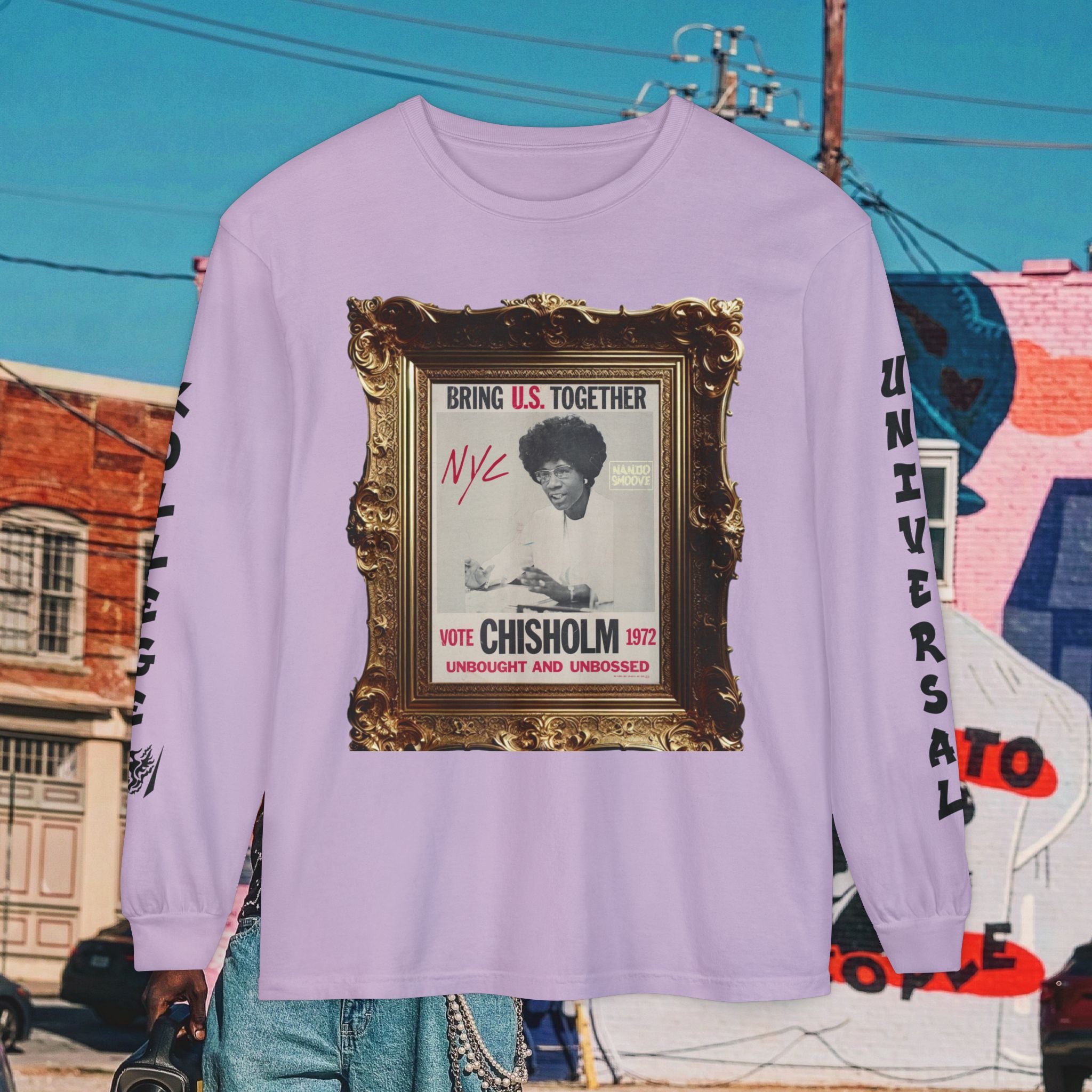 Shirley Chisholm Unisex Garment-dyed Long Sleeve T-Shirt