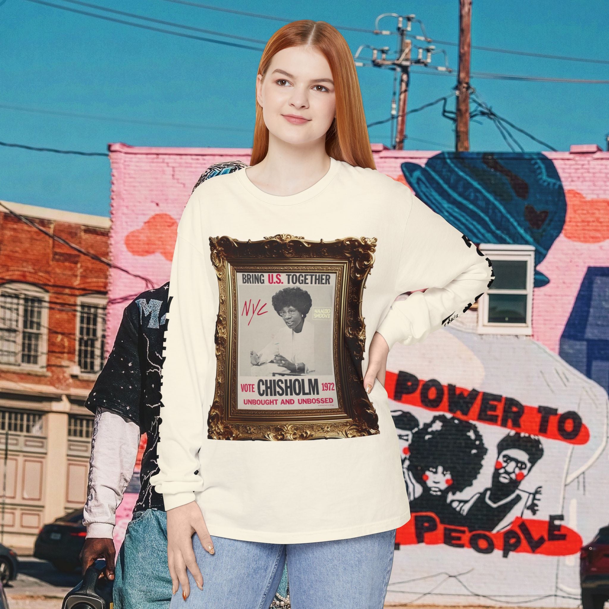 Shirley Chisholm Unisex Garment-dyed Long Sleeve T-Shirt