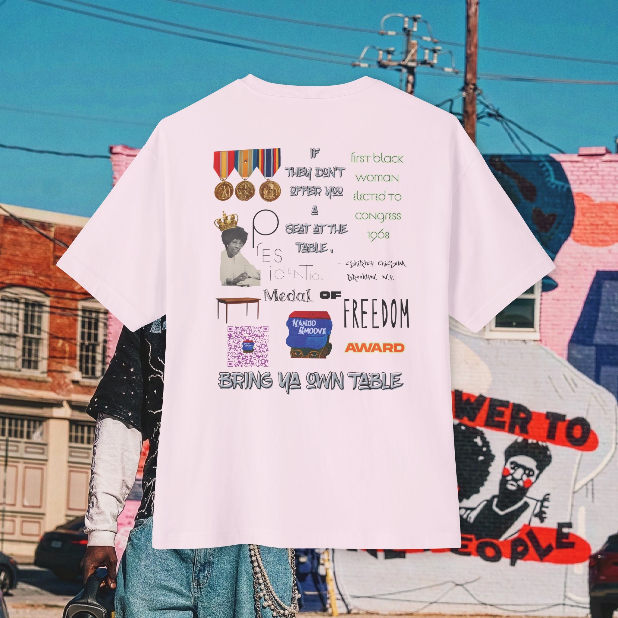 Shirley Chisholm Unisex Oversized Boxy Tee