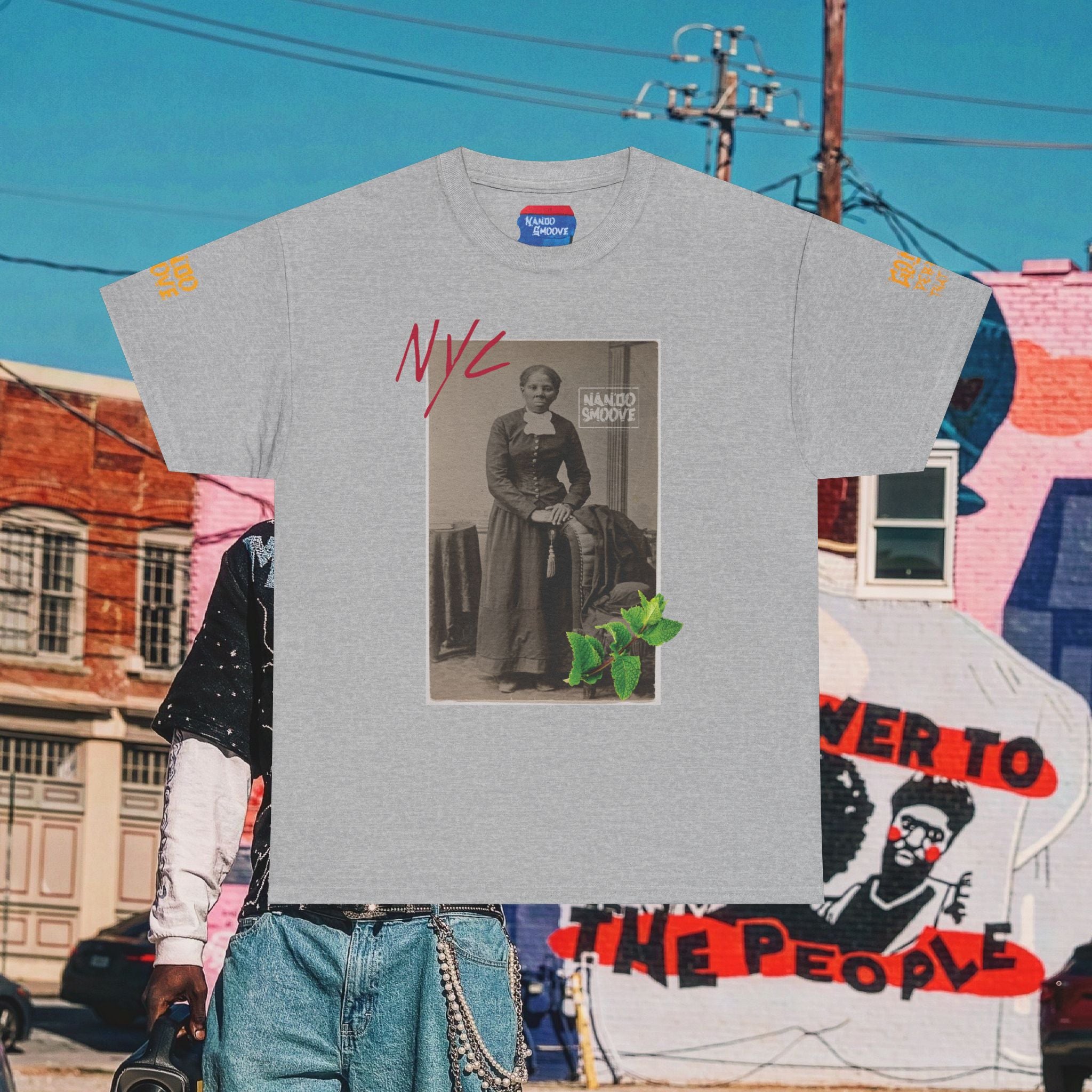 Harriet Tubman Heavy Cotton “MinTee Shirts” Bright Colors Black/Gold Text