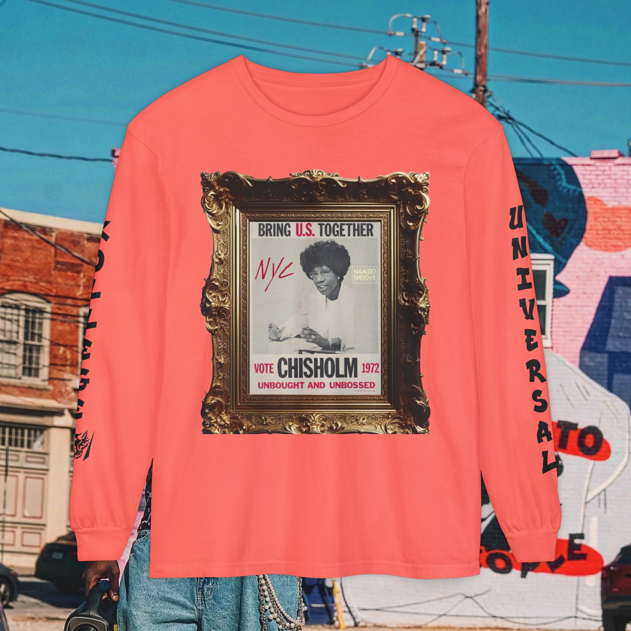 Shirley Chisholm Unisex Garment-dyed Long Sleeve T-Shirt