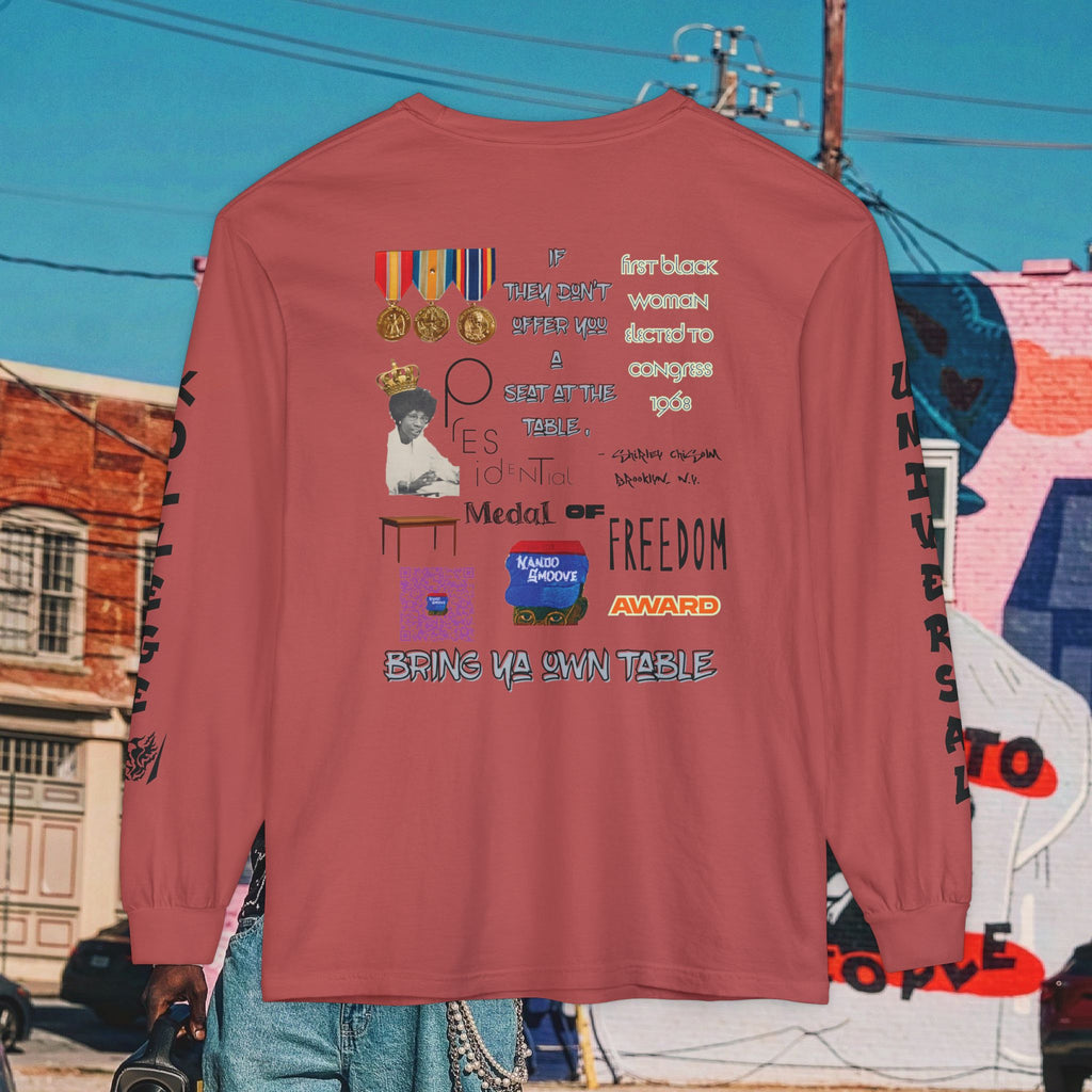 Shirley Chisholm Unisex Garment-dyed Long Sleeve T-Shirt
