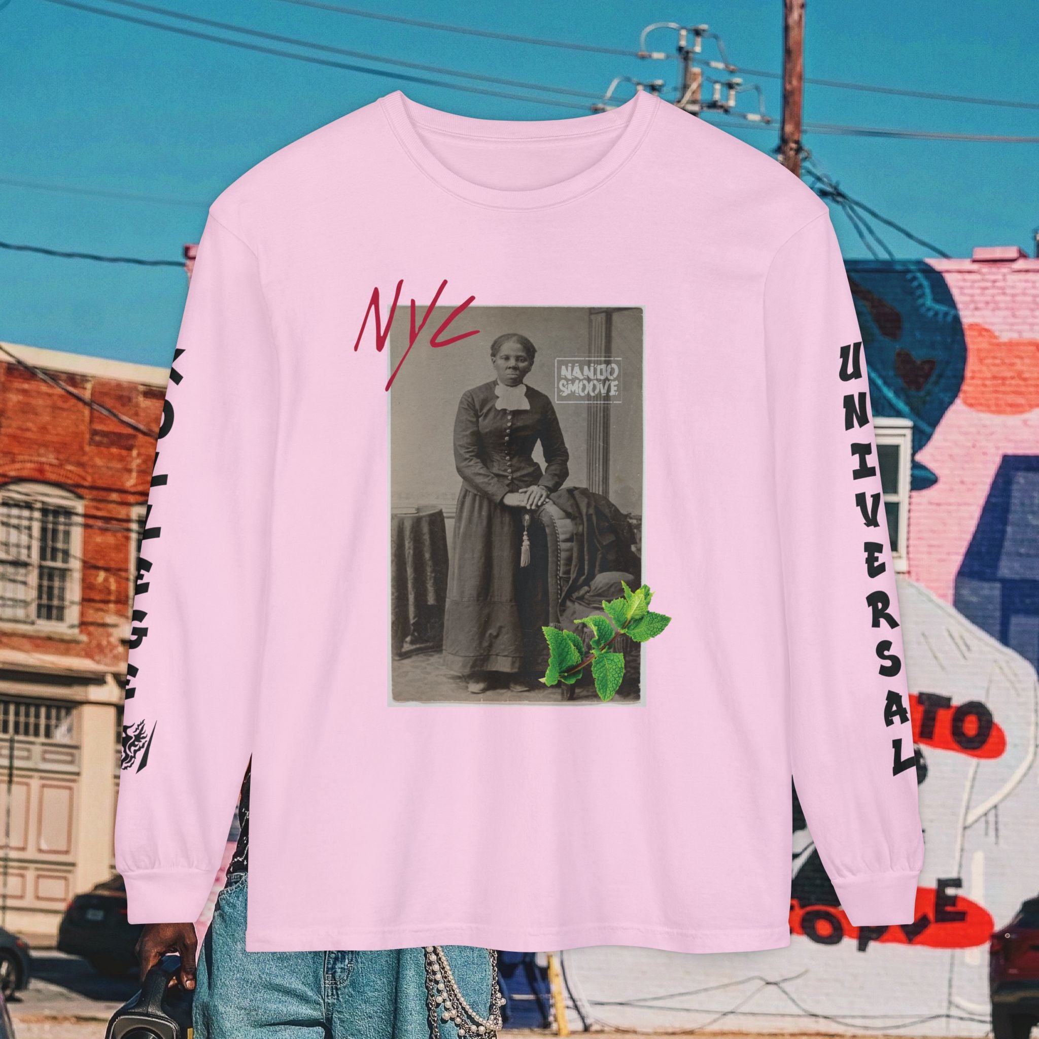 Harriet Tubman Unisex Garment-dyed Long Sleeve “MinTee” Shirt