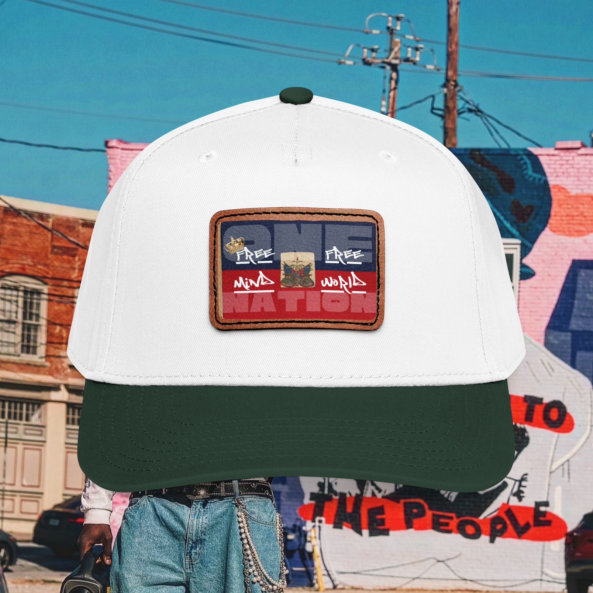 Sa Ka Fete “ONE NATION” Baseball Cap with Leather Patch