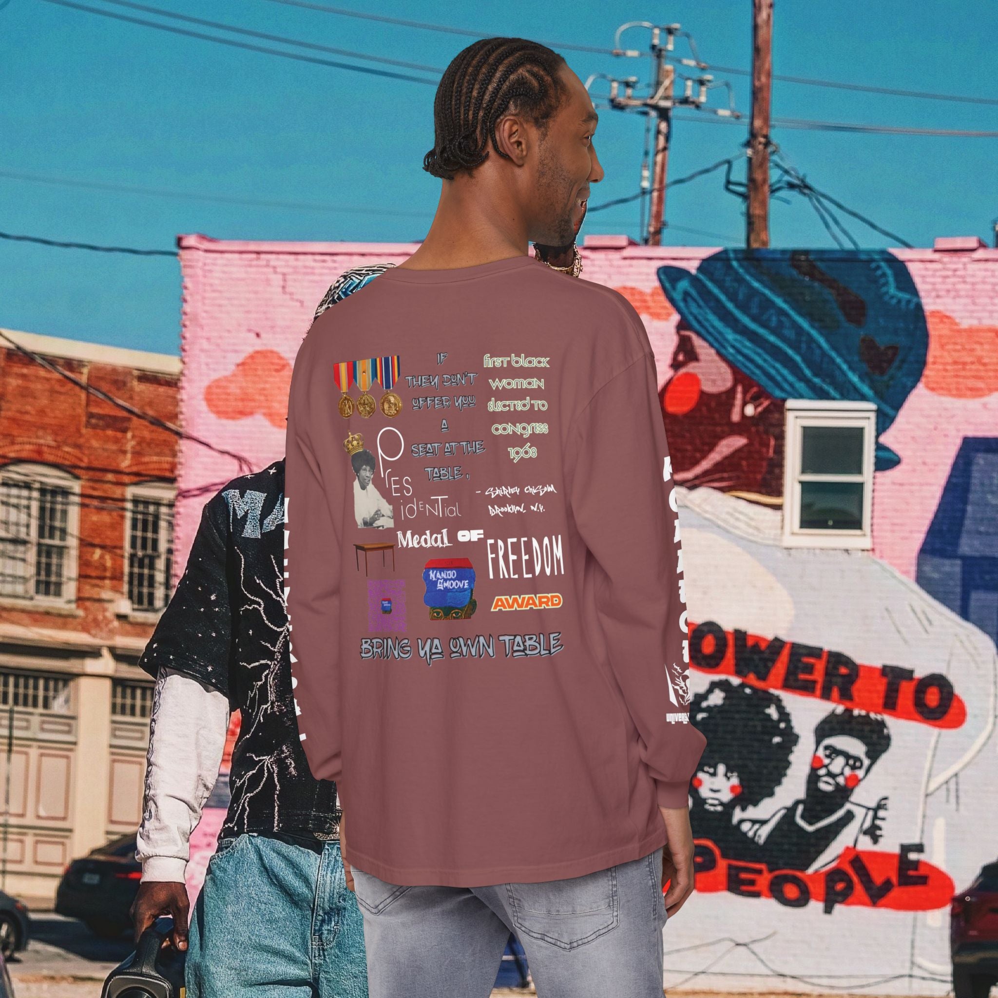 Shirley Chisholm Unisex Garment-dyed Long Sleeve T-Shirt