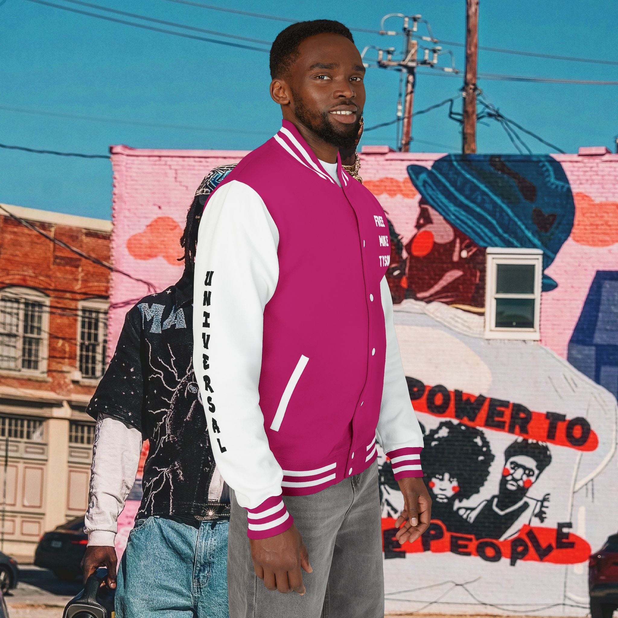 “FREE MIKE TYSON” Unisex Heavyweight Letterman Jacket