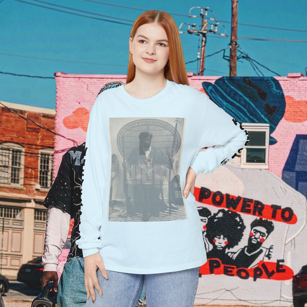 Huey P. Newton Universal Kollege Unisex Garment-dyed Long Sleeve T-Shirt