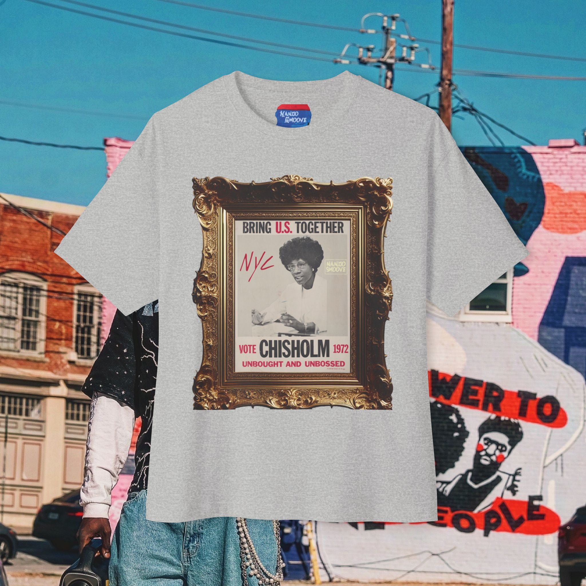Shirley Chisholm Unisex Oversized Boxy Tee