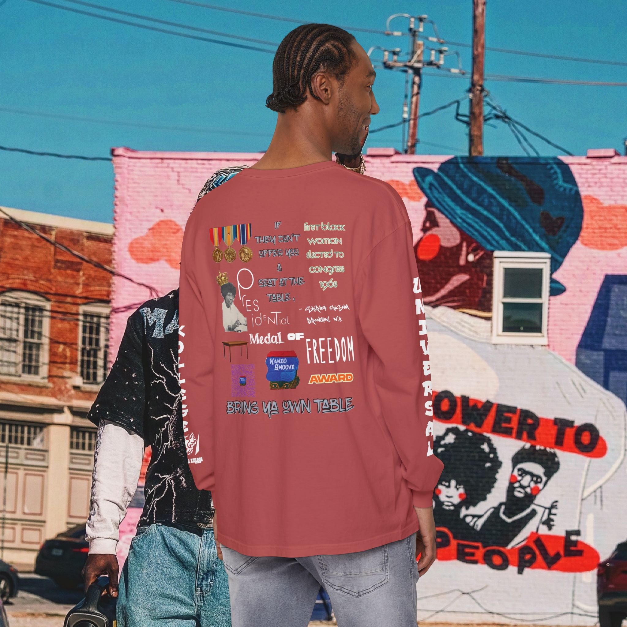 Shirley Chisholm Unisex Garment-dyed Long Sleeve T-Shirt