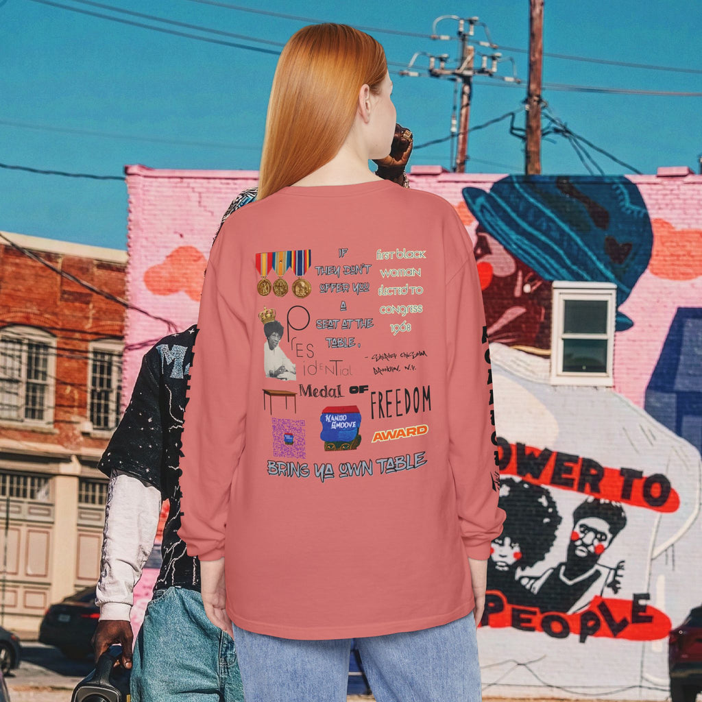 Shirley Chisholm Unisex Garment-dyed Long Sleeve T-Shirt