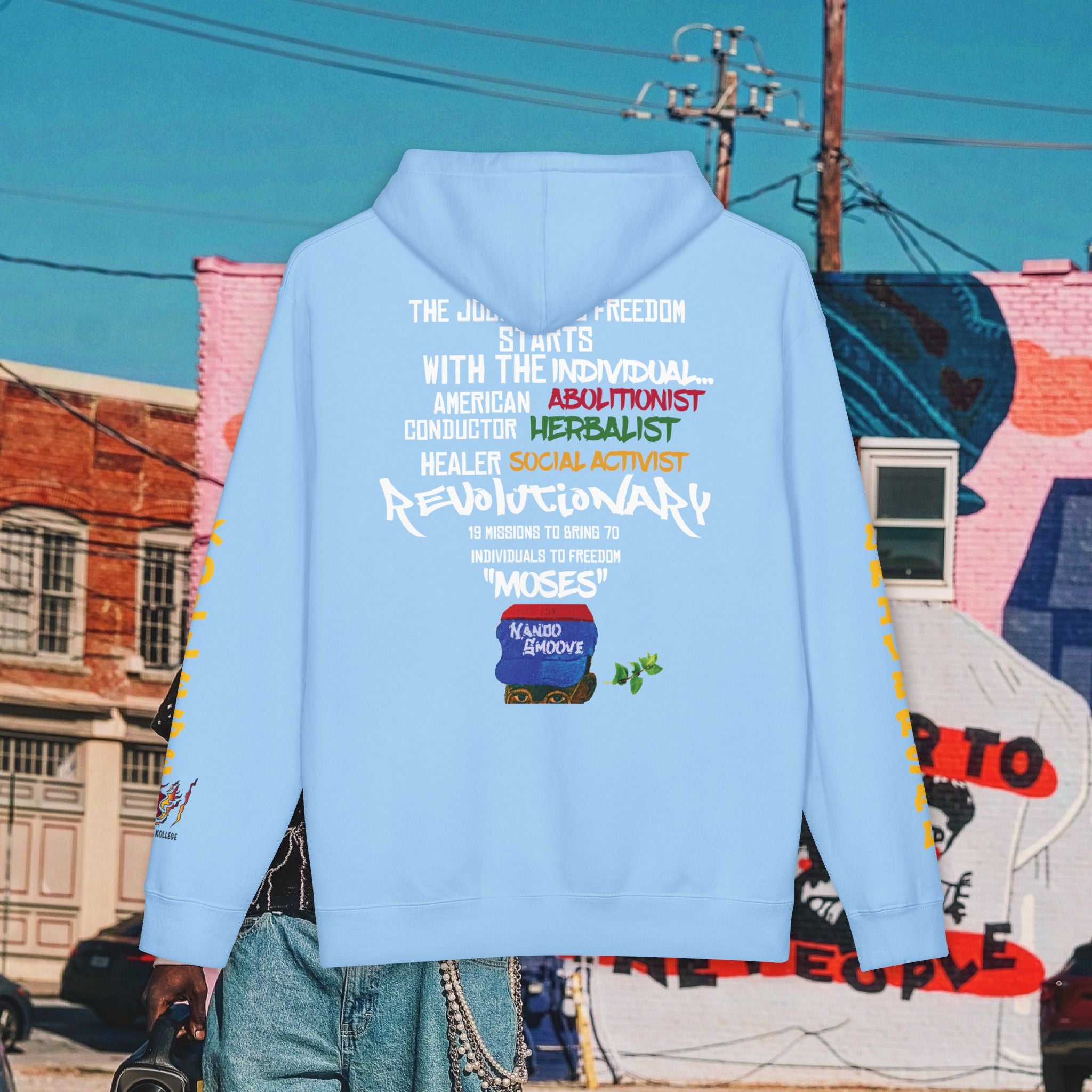 Harriet Tubman “Realer Than a $20 Dollar Bill” Unisex Heavyweight Hooded “MinTy” Sweatshirt