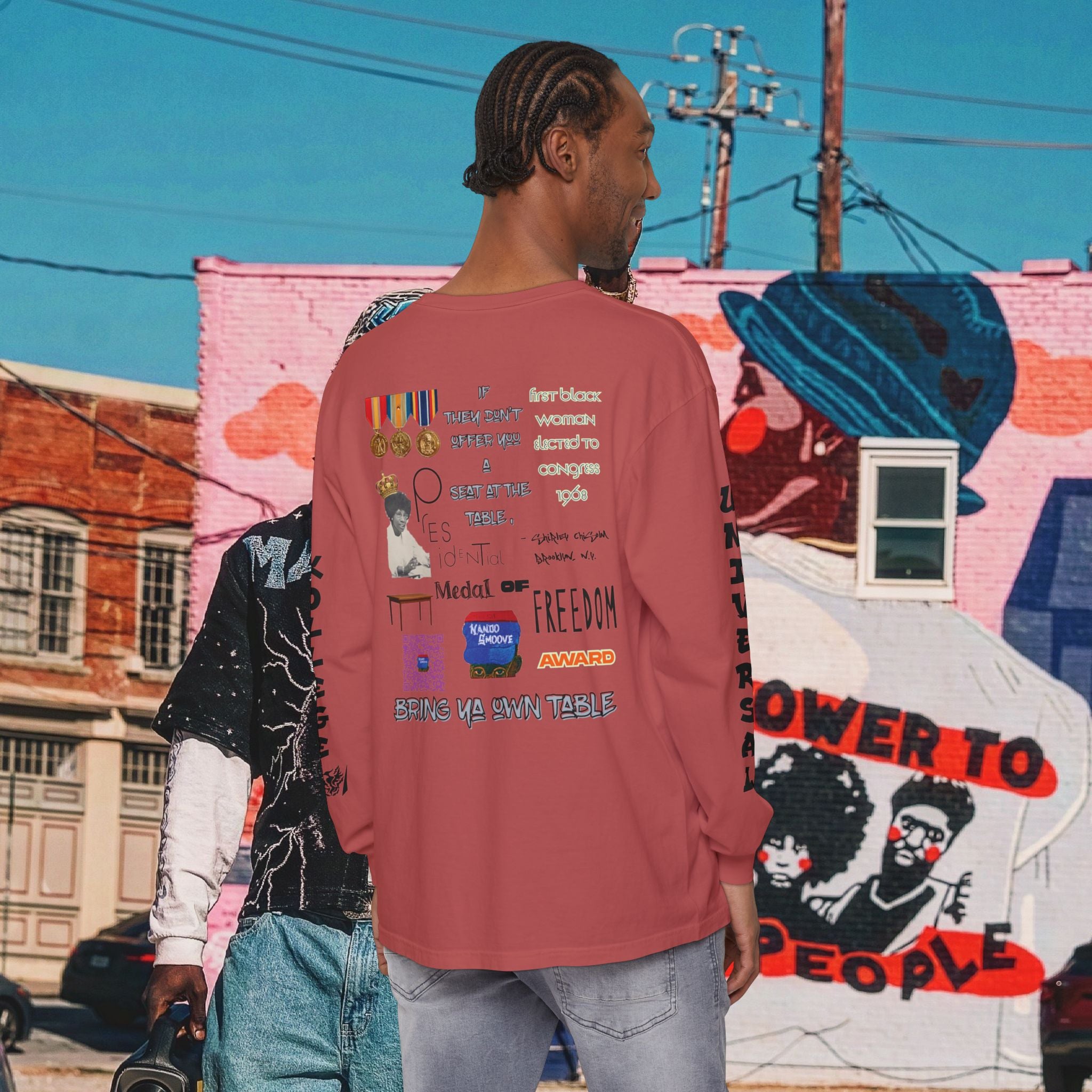 Shirley Chisholm Unisex Garment-dyed Long Sleeve T-Shirt