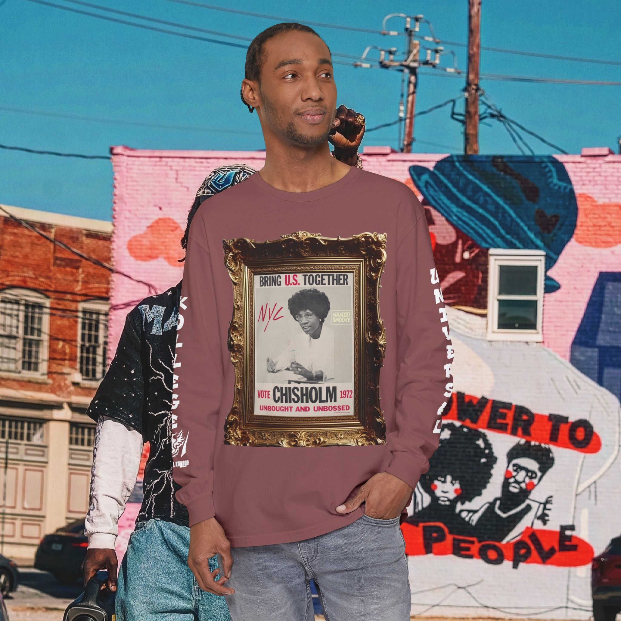 Shirley Chisholm Unisex Garment-dyed Long Sleeve T-Shirt