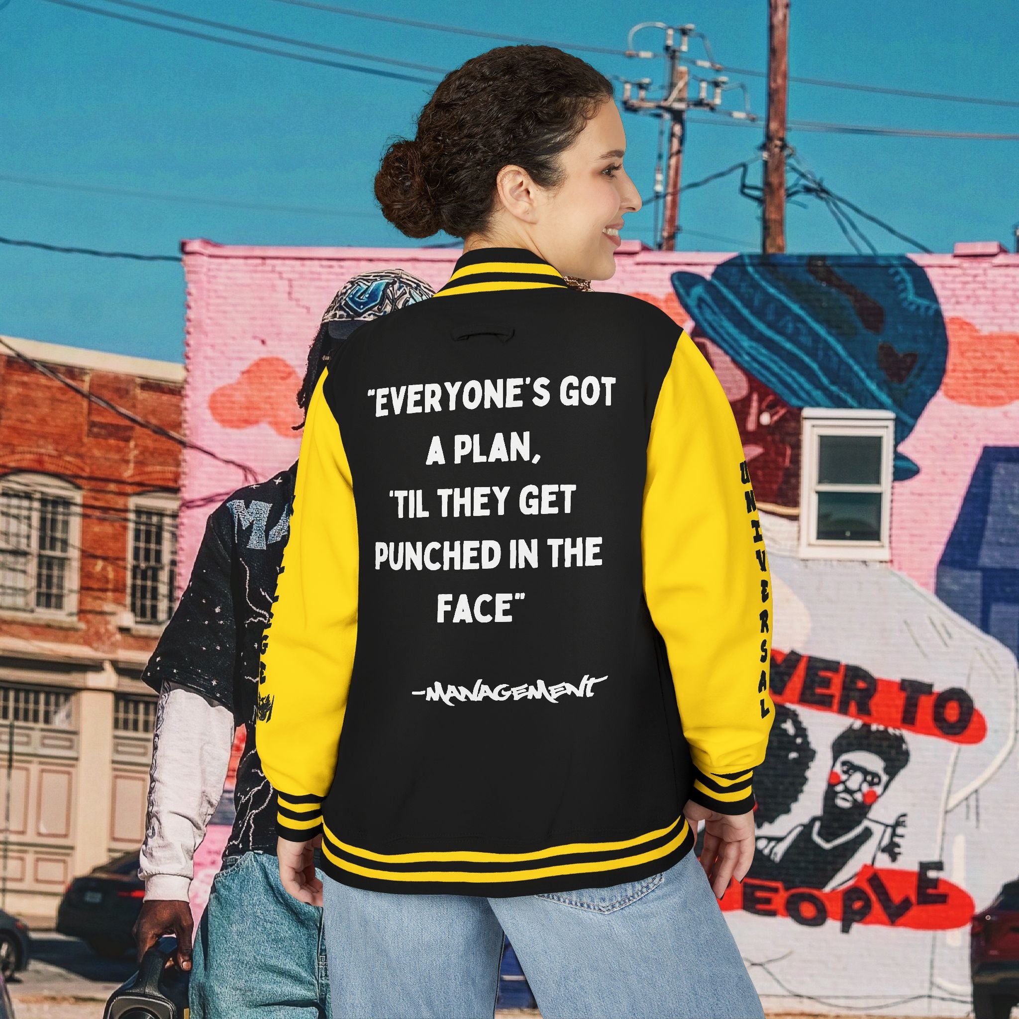 “FREE MIKE TYSON” Unisex Heavyweight Letterman Jacket