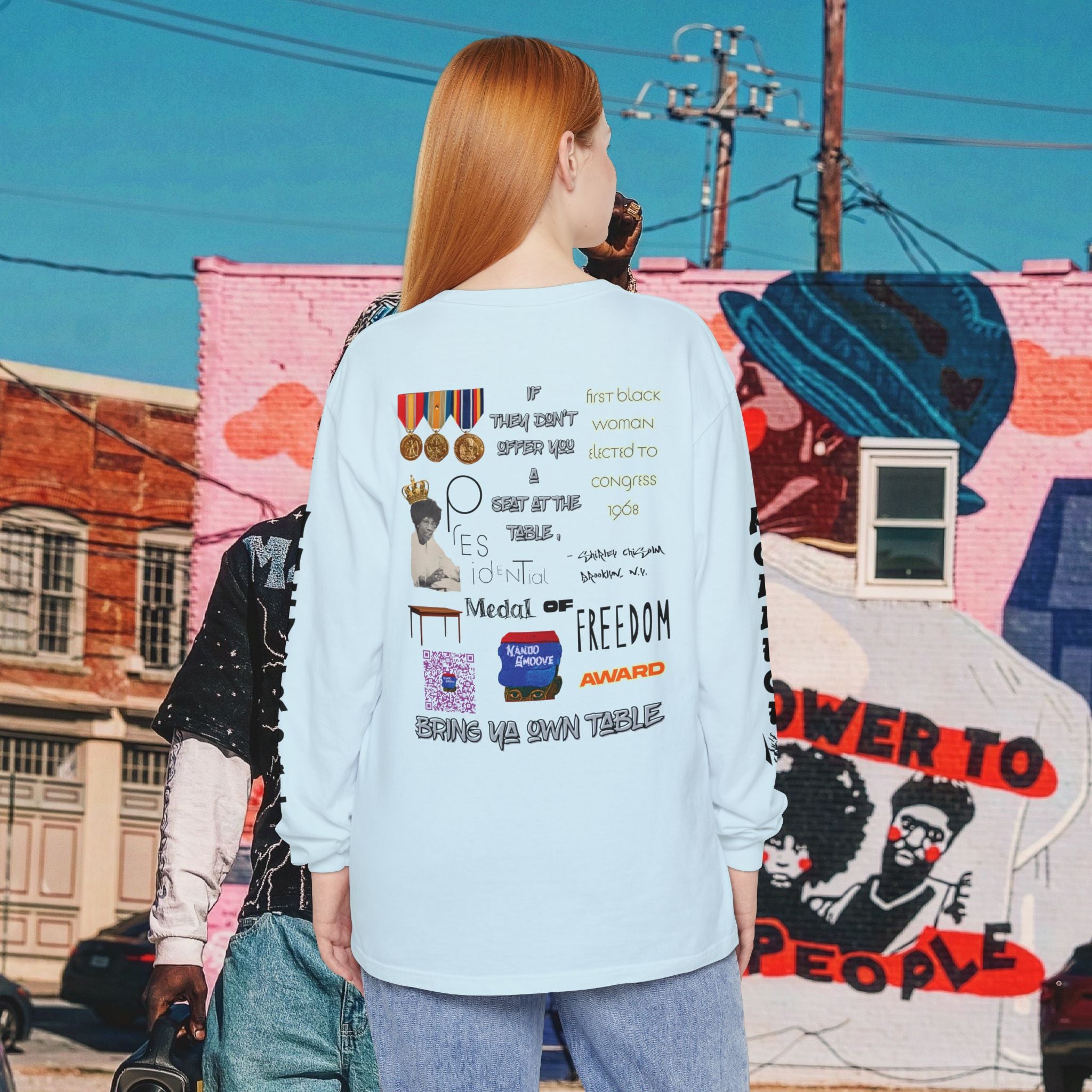 Shirley Chisholm Unisex Garment-dyed Long Sleeve T-Shirt