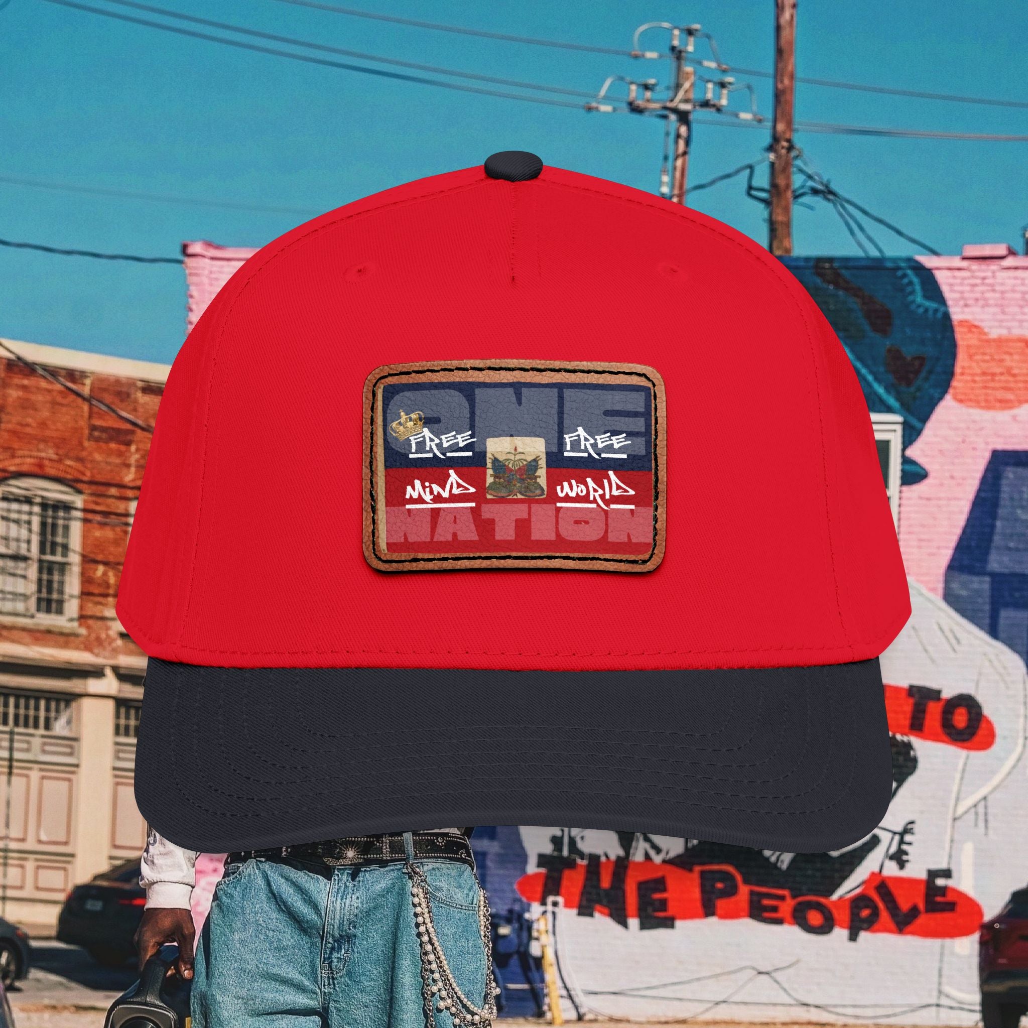 Sa Ka Fete “ONE NATION” Baseball Cap with Leather Patch