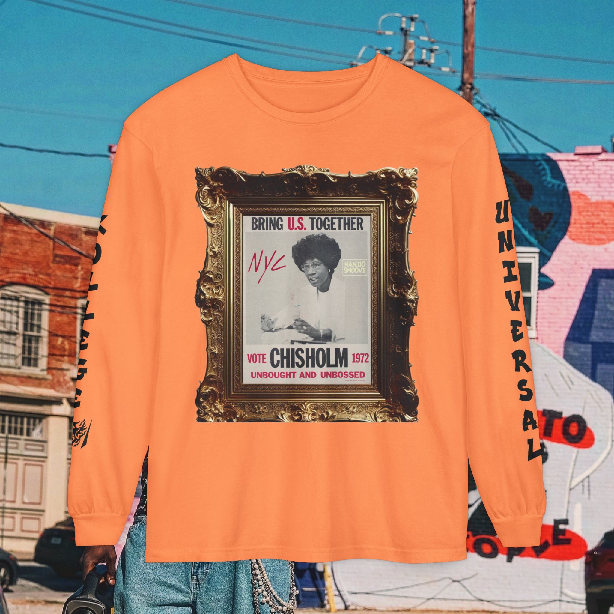 Shirley Chisholm Unisex Garment-dyed Long Sleeve T-Shirt