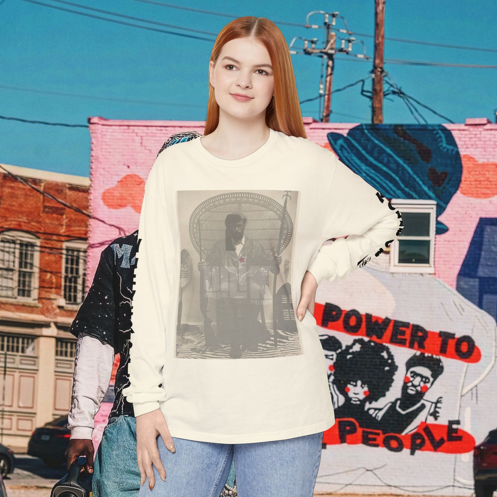 Huey P. Newton Universal Kollege Unisex Garment-dyed Long Sleeve T-Shirt