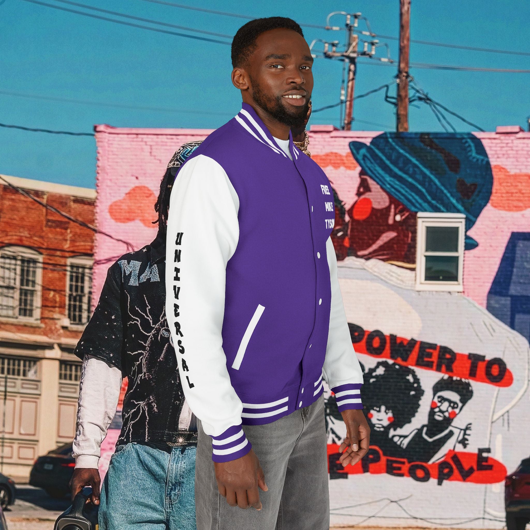 “FREE MIKE TYSON” Unisex Heavyweight Letterman Jacket