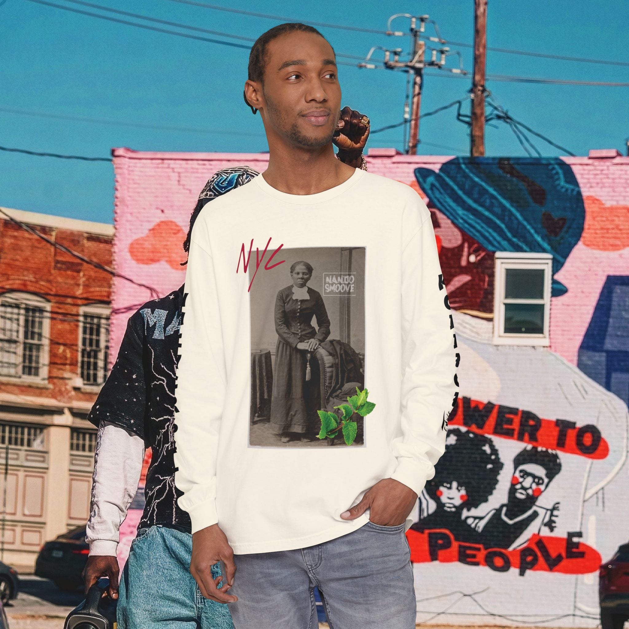 Harriet Tubman Unisex Garment-dyed Long Sleeve “MinTee” Shirt
