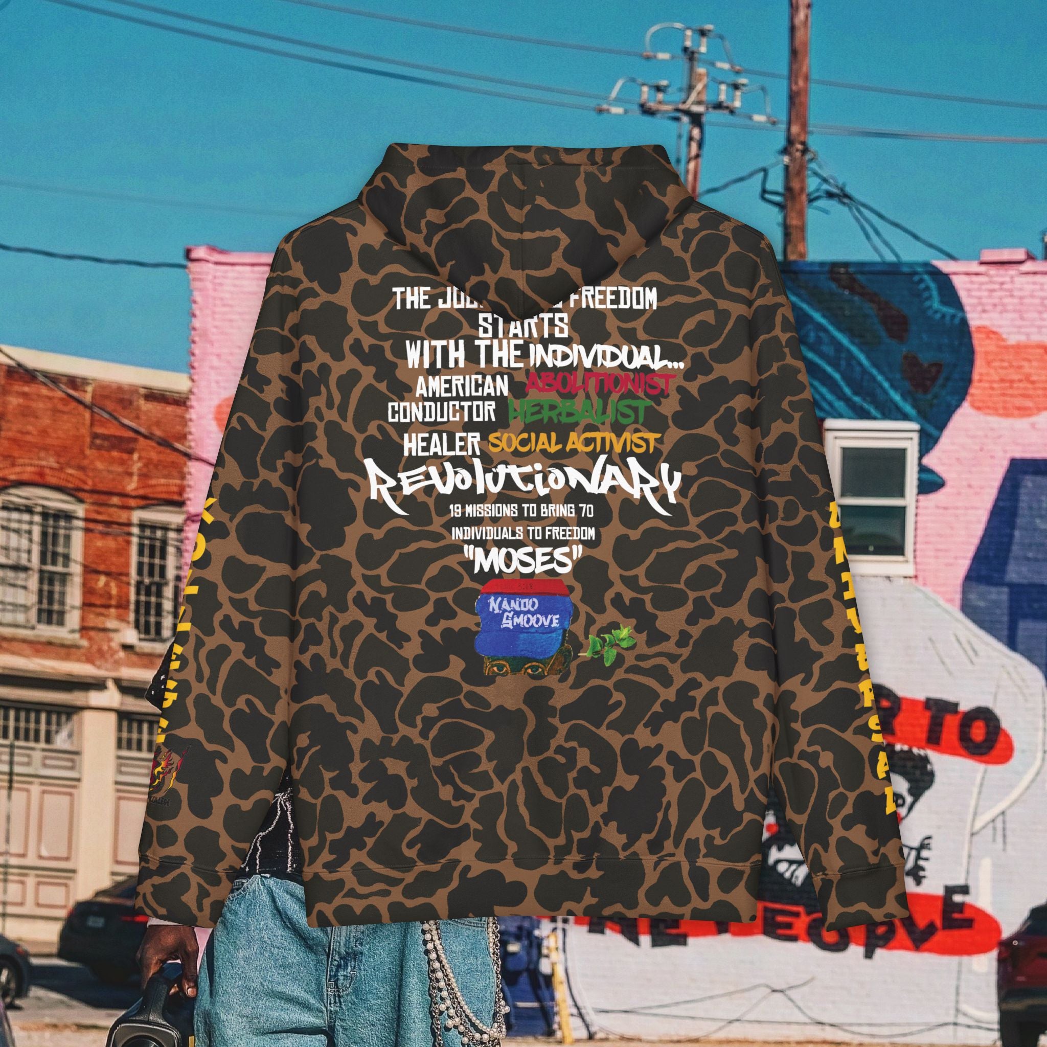 Harriet Tubman “Realer Than a $20 Dollar Bill” Unisex Heavyweight Hooded “MinTy” Sweatshirt