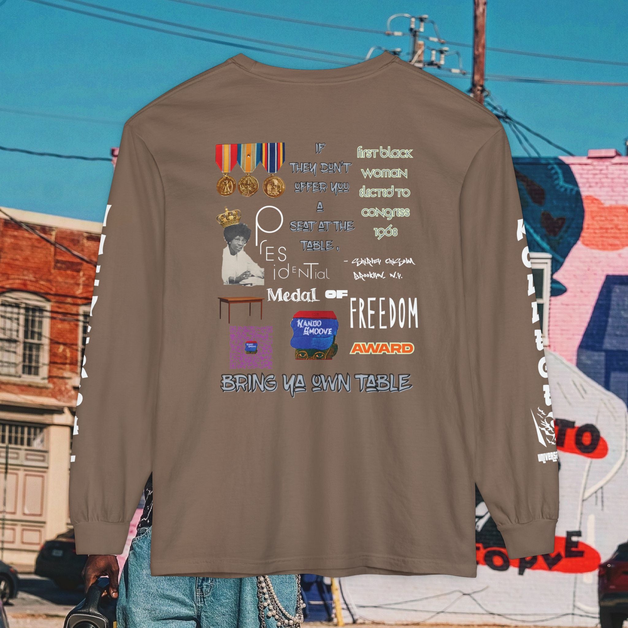 Shirley Chisholm Unisex Garment-dyed Long Sleeve T-Shirt