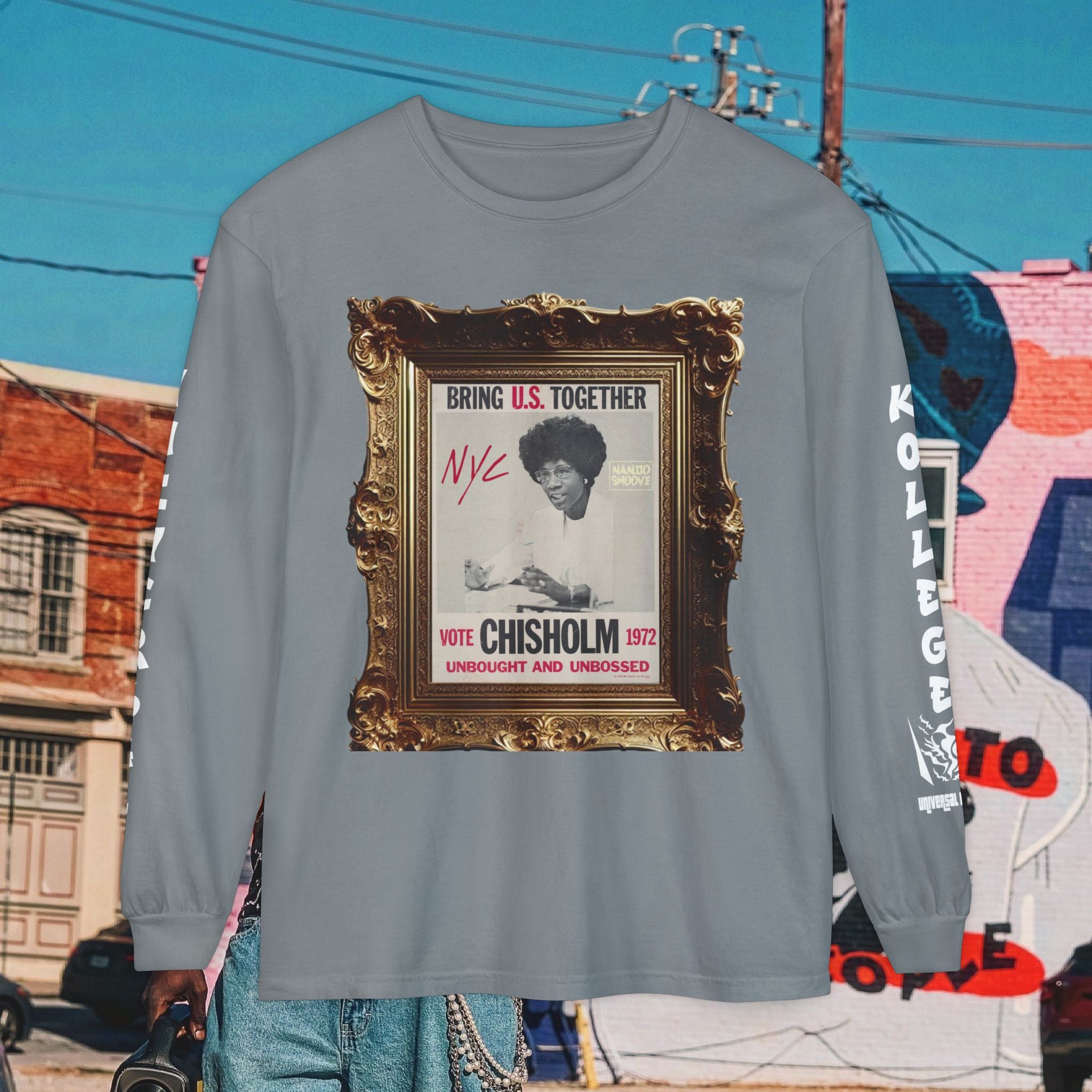 Shirley Chisholm Unisex Garment-dyed Long Sleeve T-Shirt
