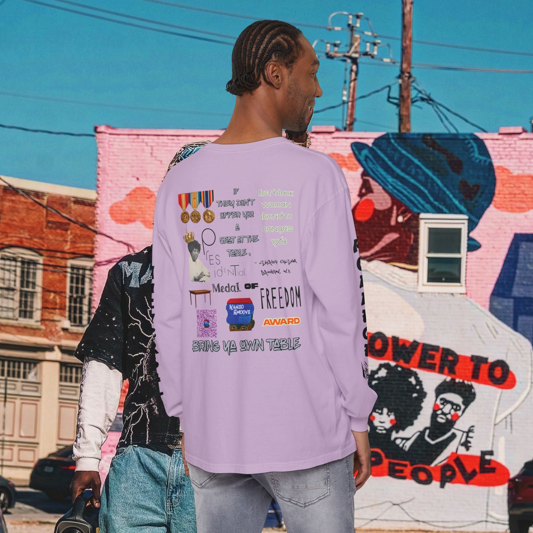 Shirley Chisholm Unisex Garment-dyed Long Sleeve T-Shirt