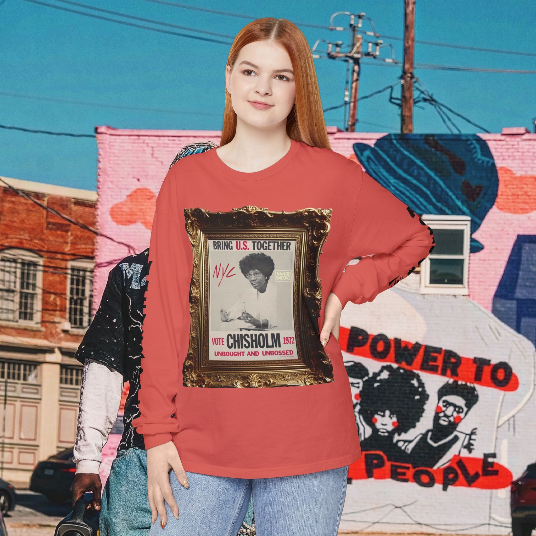 Shirley Chisholm Unisex Garment-dyed Long Sleeve T-Shirt