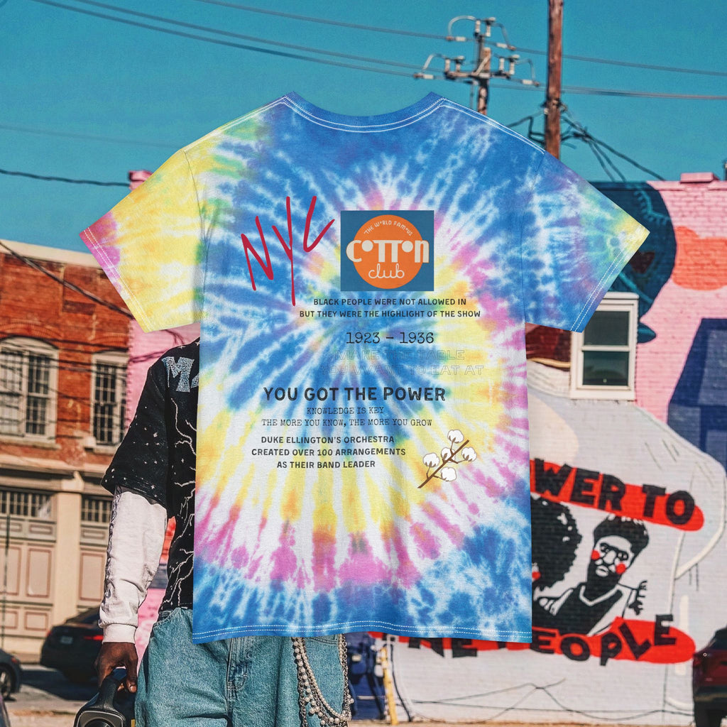 Unisex Tie Dye “World Famous” Cotton Club  Tee