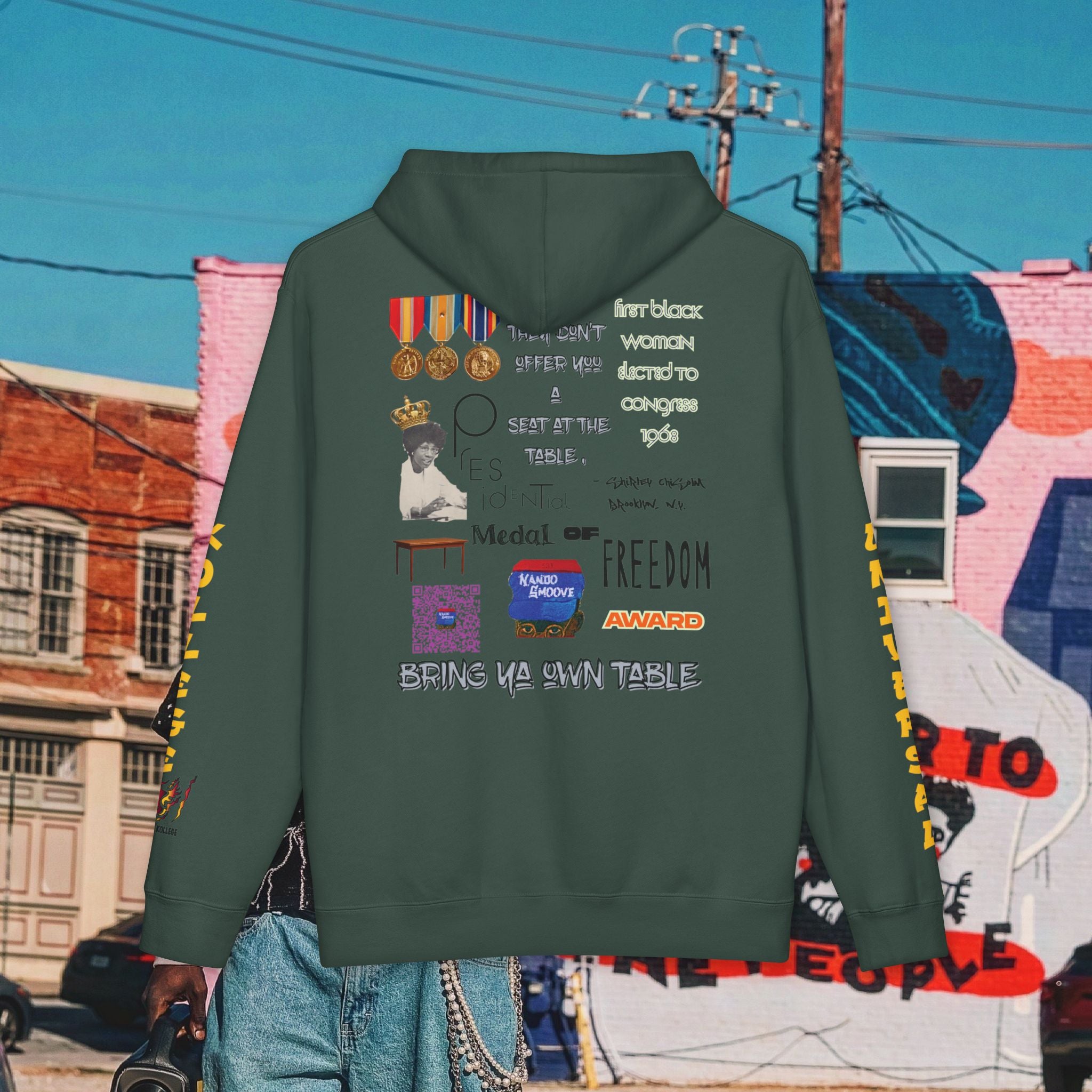 Shirley Chisholm Unisex Heavyweight Hooded Sweatshirt