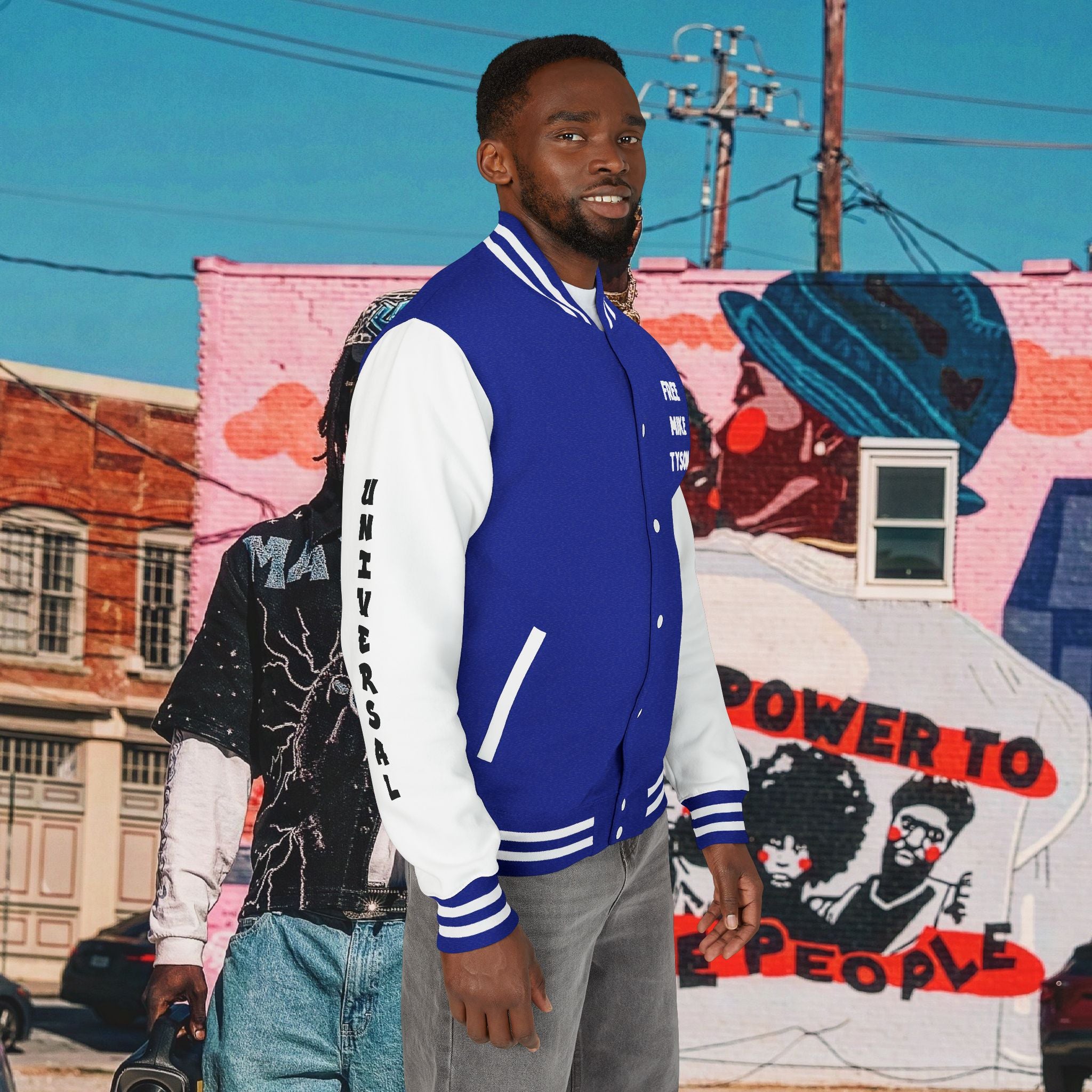 “FREE MIKE TYSON” Unisex Heavyweight Letterman Jacket