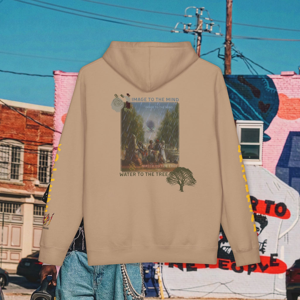 “Image To The Mind, Water To The Tree” Unisex Heavyweight Hooded Sweatshirt