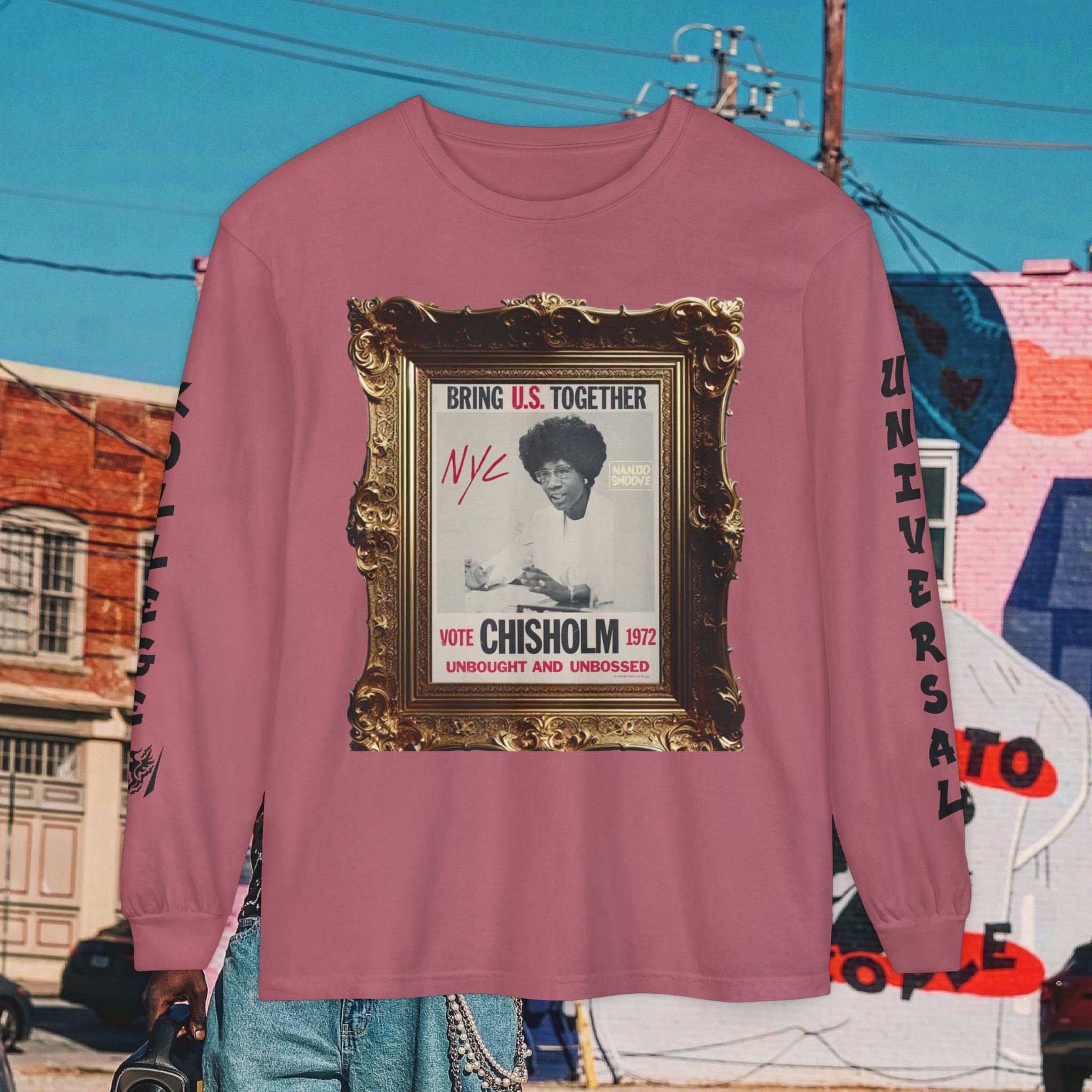 Shirley Chisholm Unisex Garment-dyed Long Sleeve T-Shirt