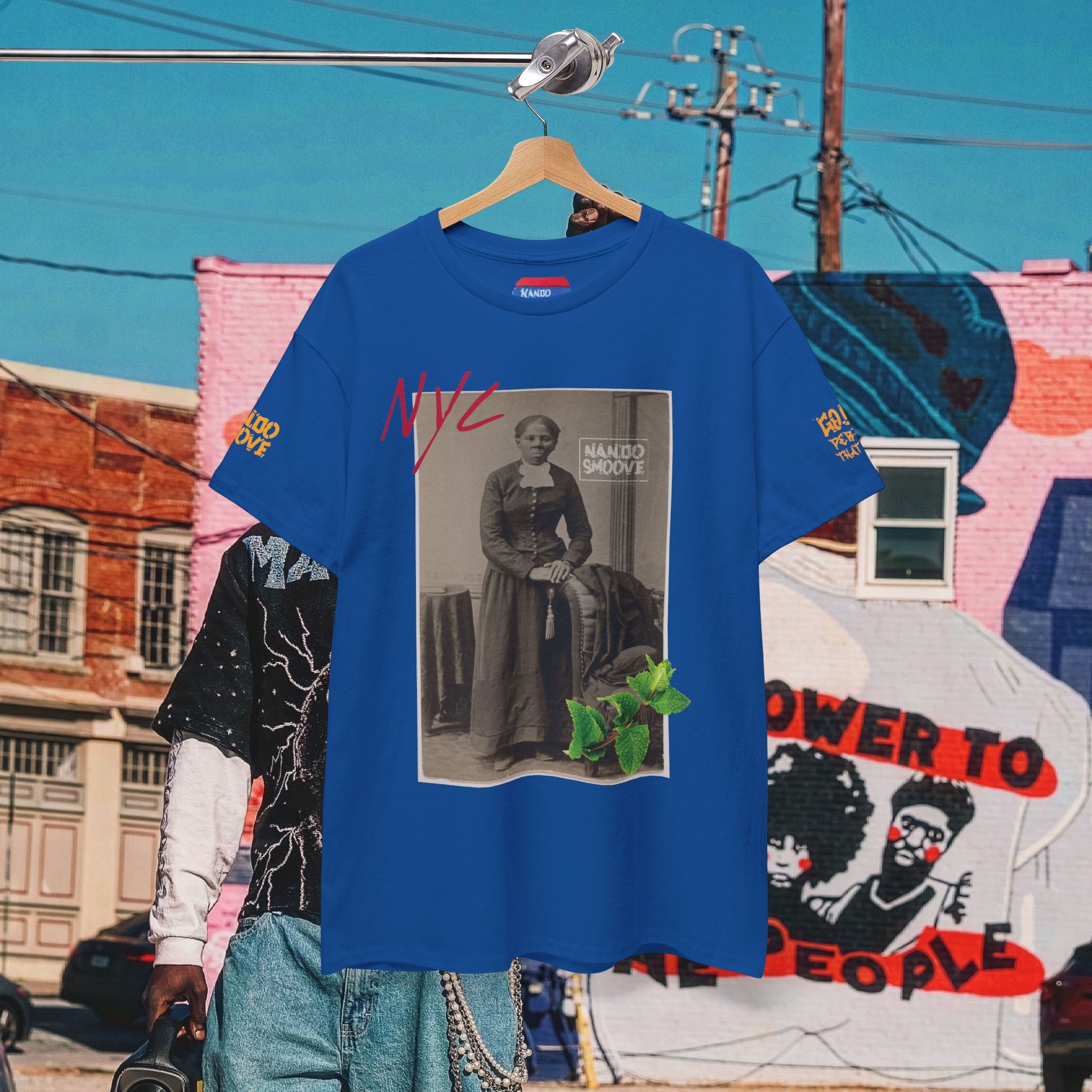 Harriet Tubman Heavy Cotton “MinTee Shirts” Bright Colors Black/Gold Text