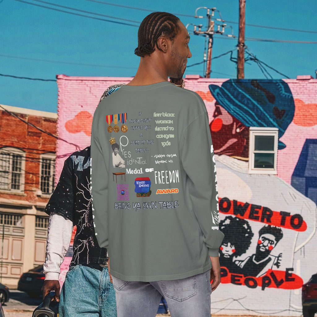 Shirley Chisholm Unisex Garment-dyed Long Sleeve T-Shirt