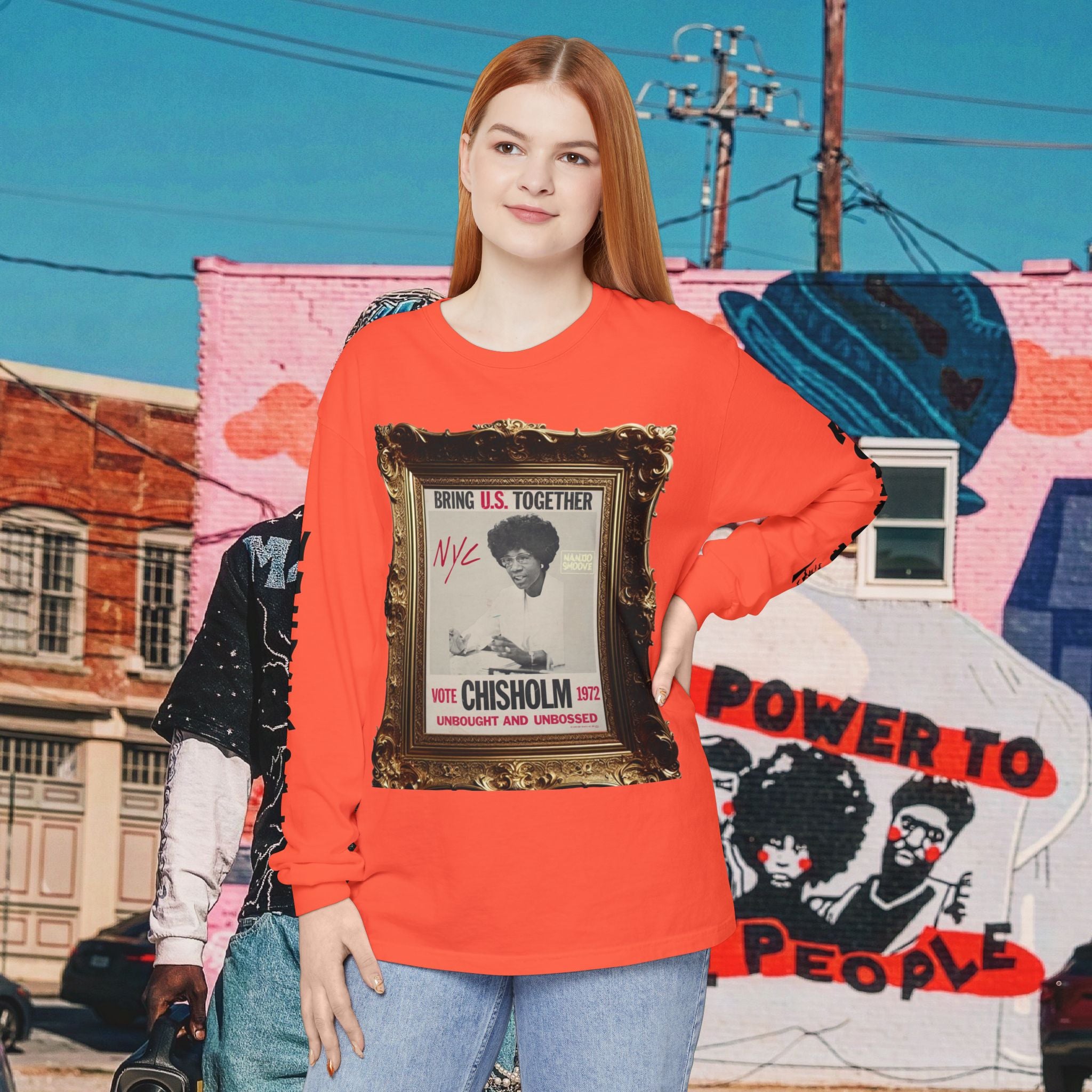 Shirley Chisholm Unisex Garment-dyed Long Sleeve T-Shirt