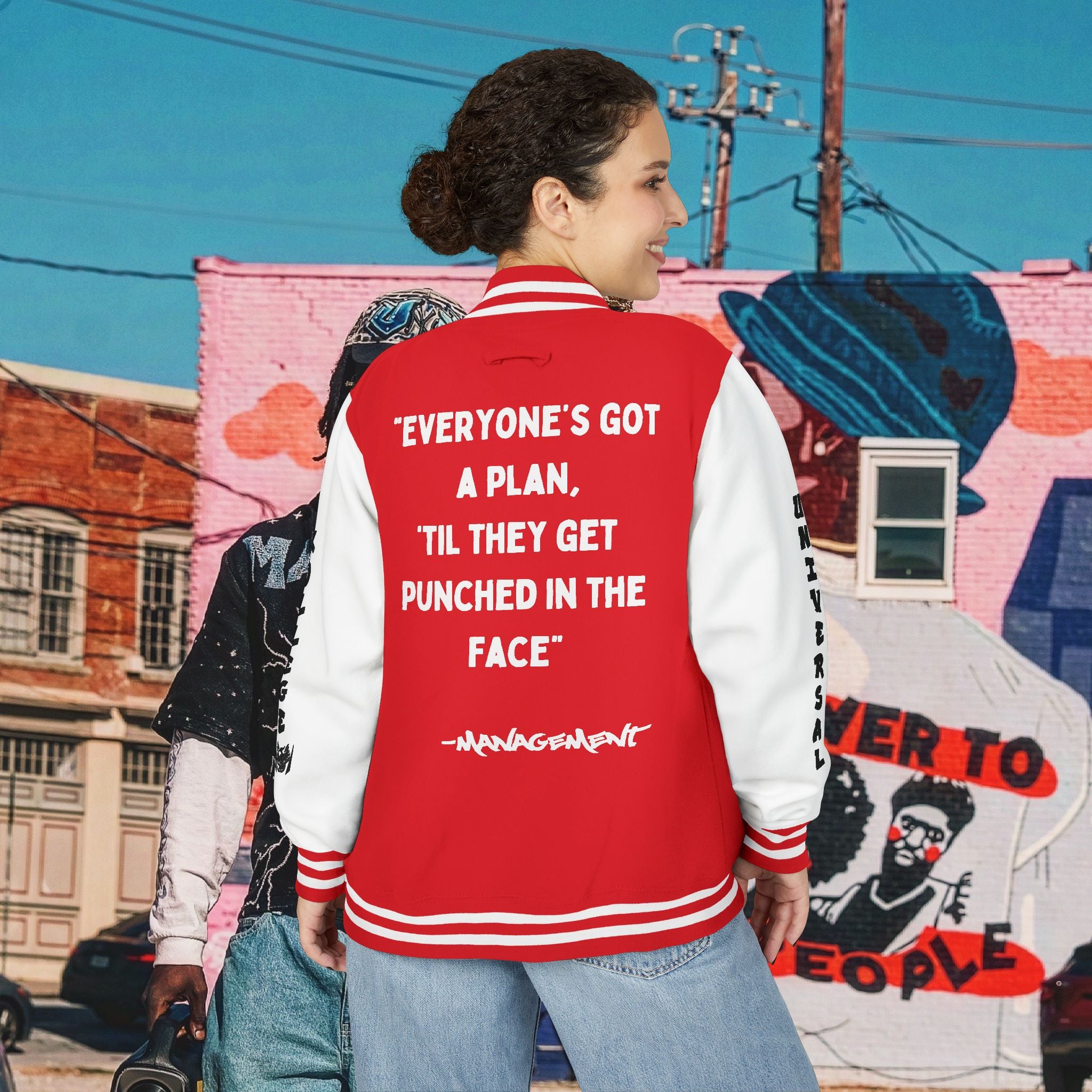 “FREE MIKE TYSON” Unisex Heavyweight Letterman Jacket