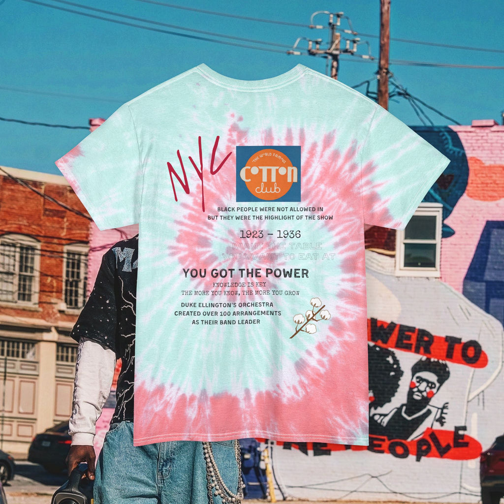 Unisex Tie Dye “World Famous” Cotton Club  Tee