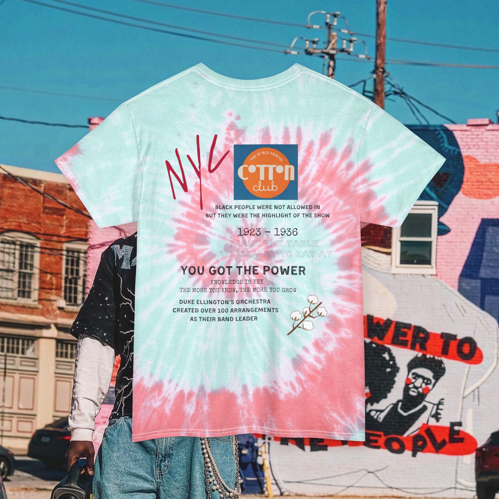 Unisex Tie Dye “World Famous” Cotton Club  Tee