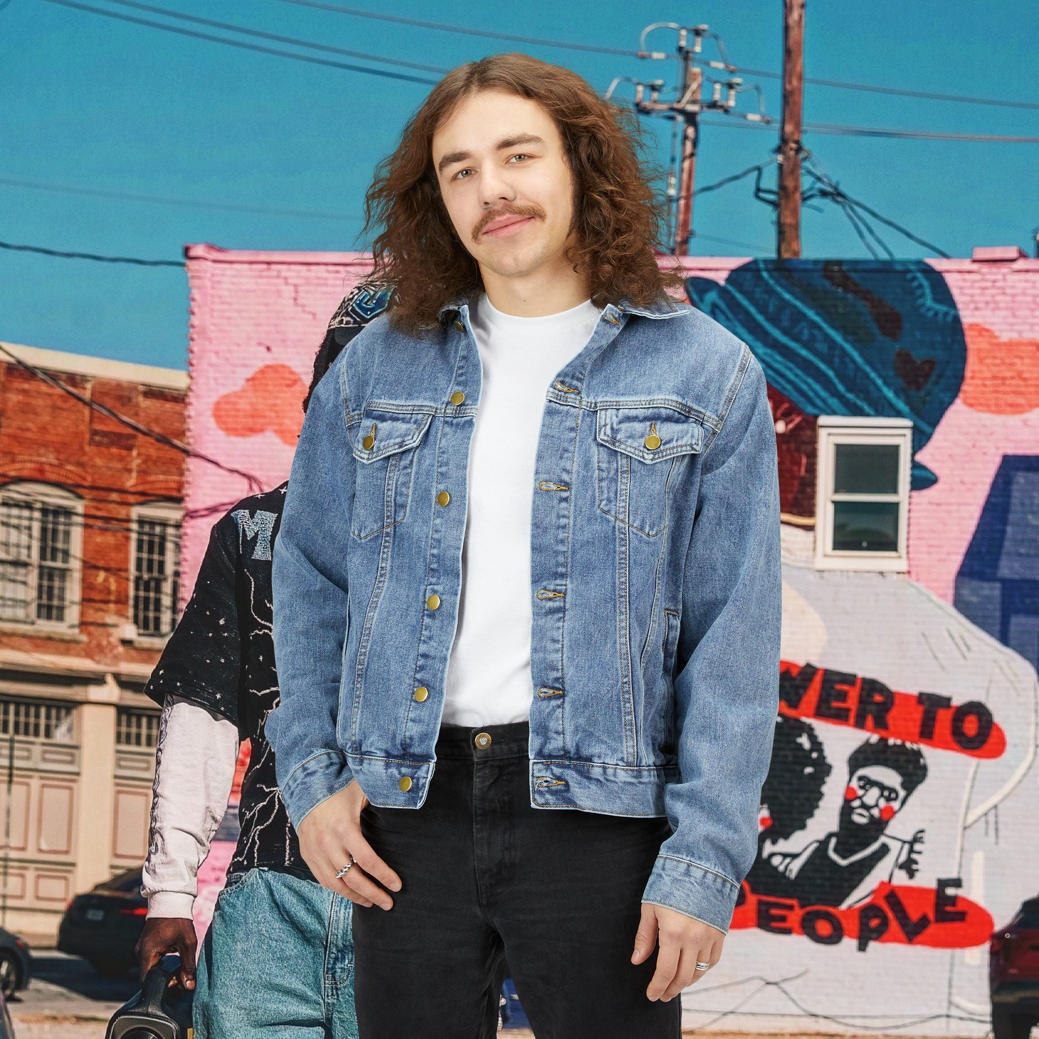 “NO ONE THANKED GOD AT THE OSCAR’S” Men's Denim Jacket
