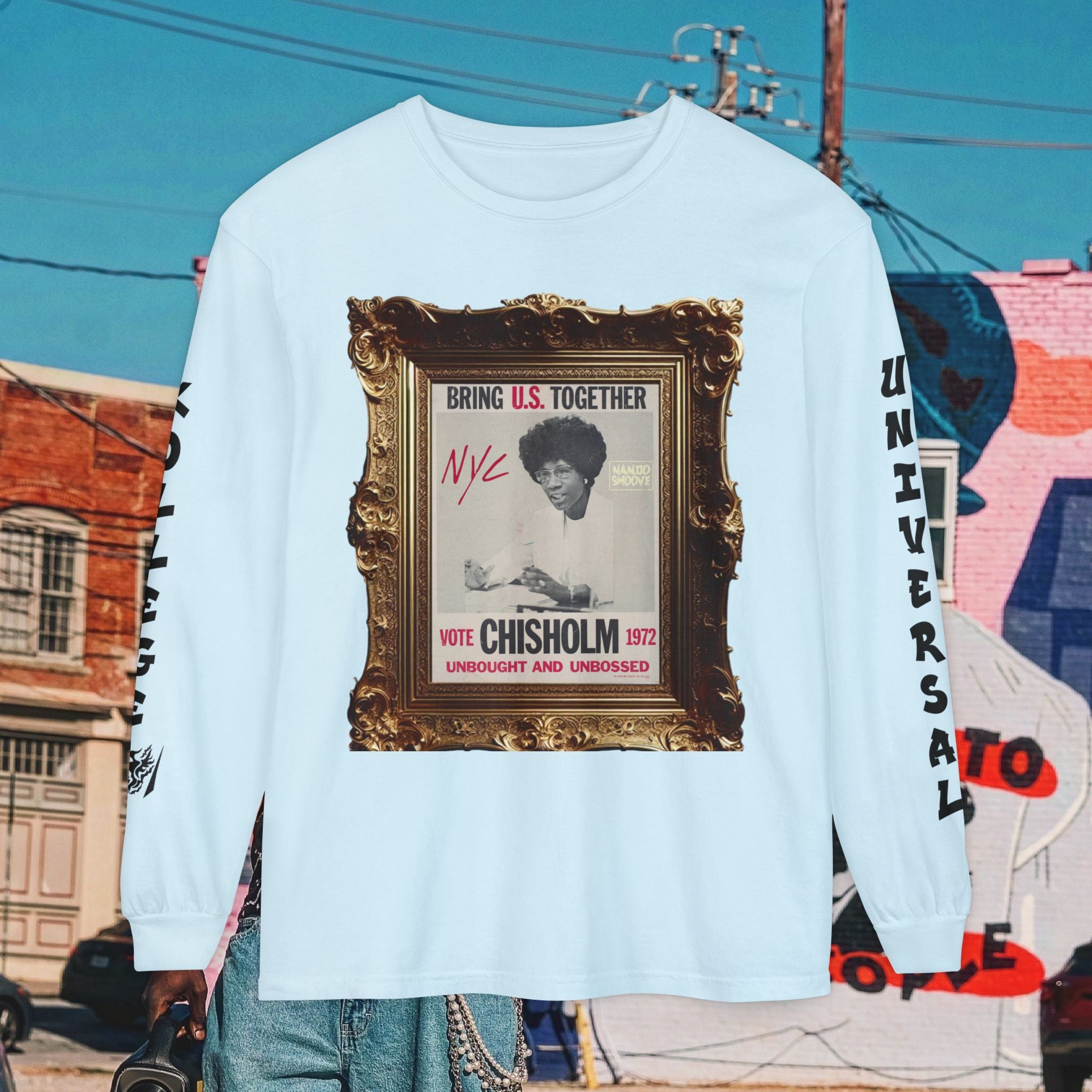 Shirley Chisholm Unisex Garment-dyed Long Sleeve T-Shirt